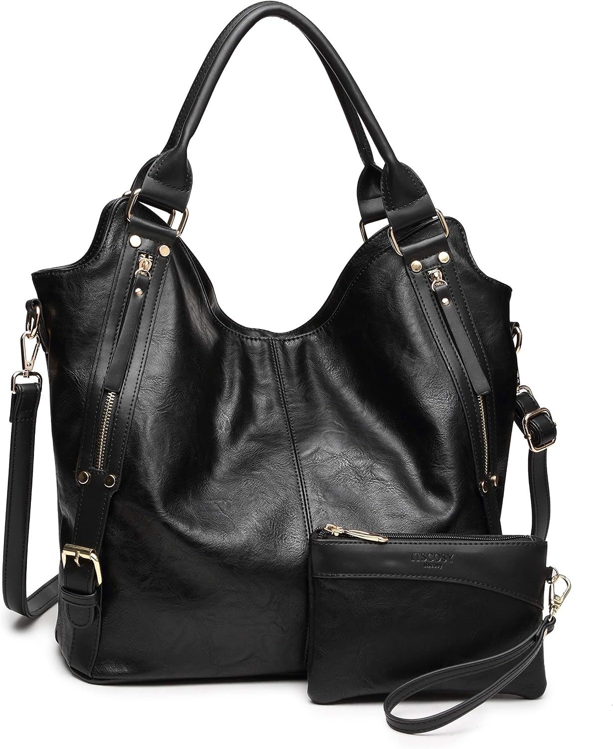 Women Tote Bag Handbags PU Leather Fashion Hobo Shoulder Bags with Adjustable Shoulder Strap