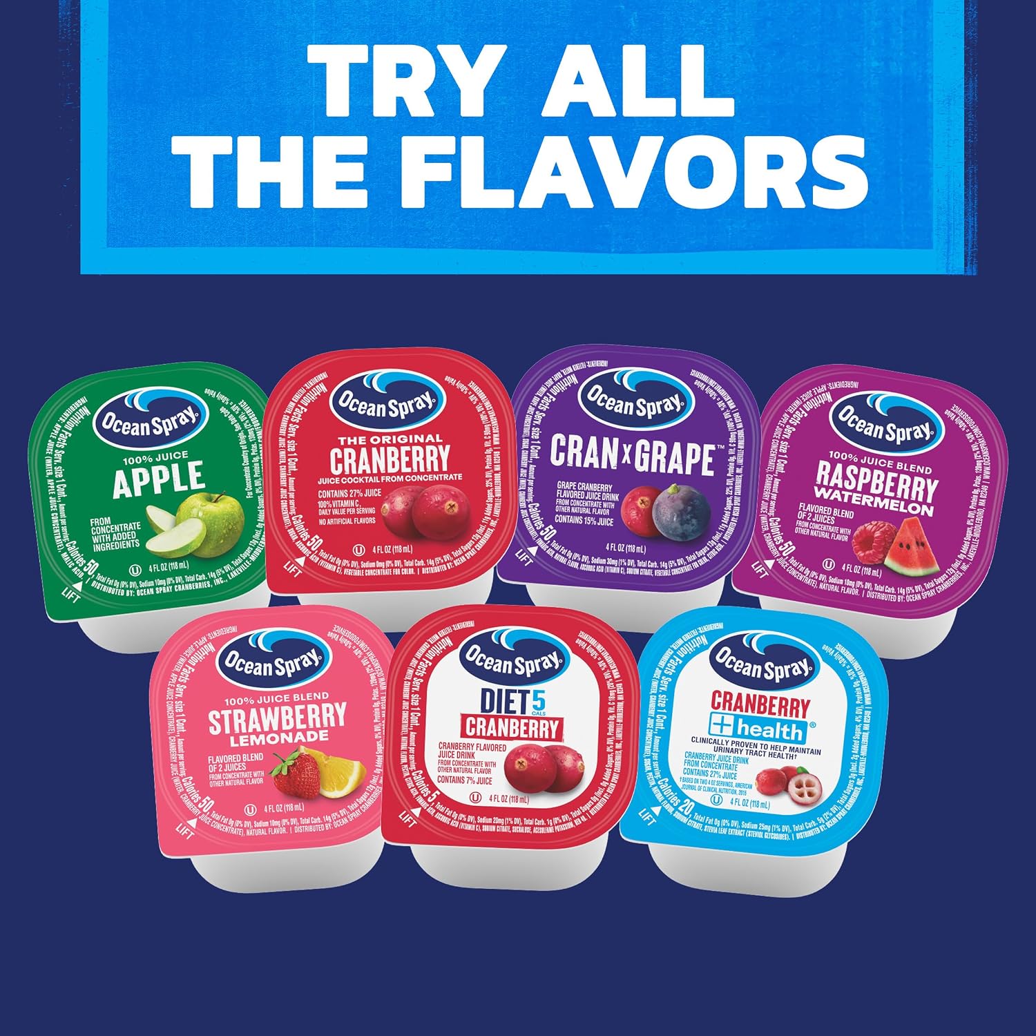 Ocean Spray Cran-Grape Juice Cups 4 Ounce (Pack of 48)