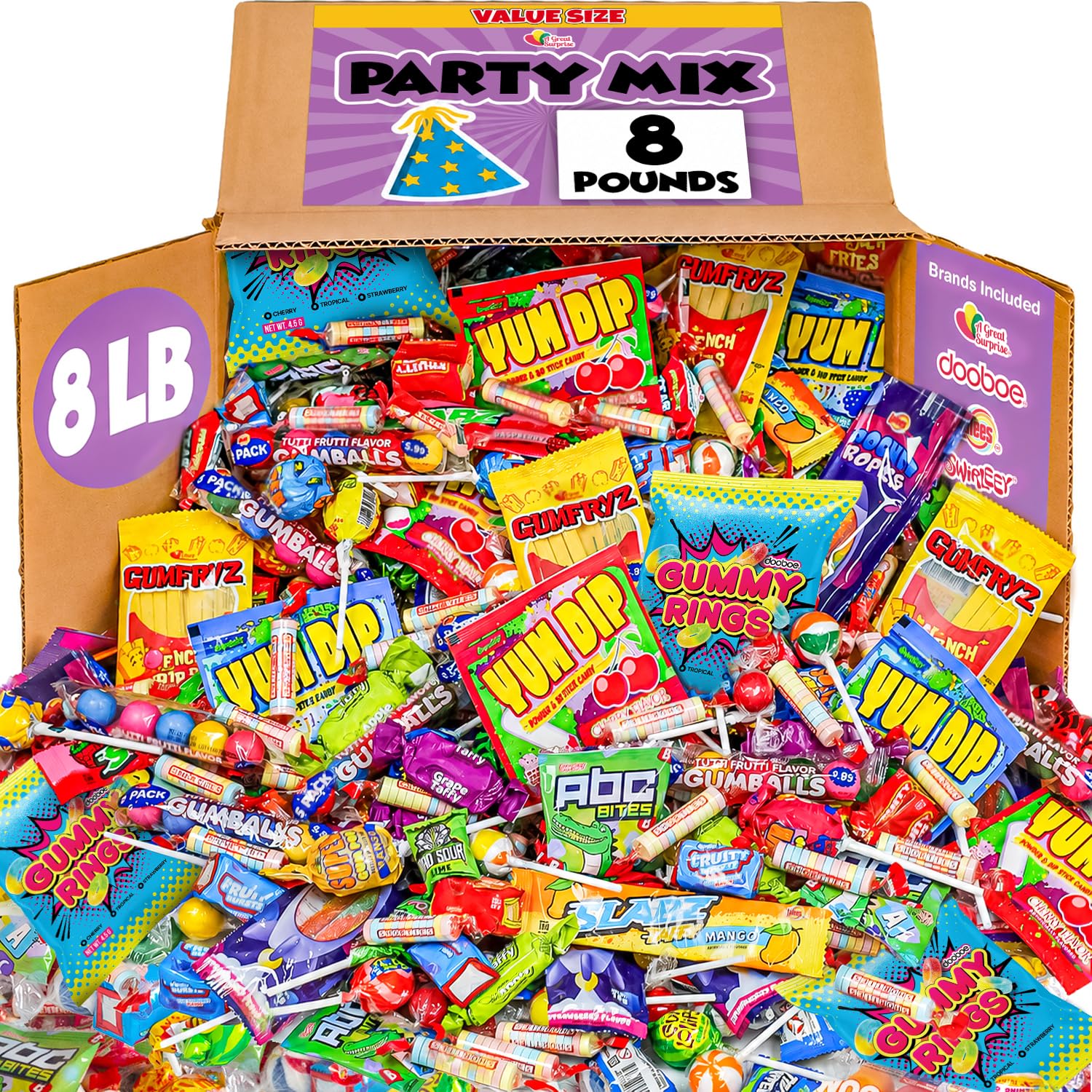 Bulk Candy Mix, 8 lb – Parade Throws for Pinatas, Parties & Offices | Big Bulk Candies for Pinatas, Gifting, Birthdays, Offices, School, Claw Machine