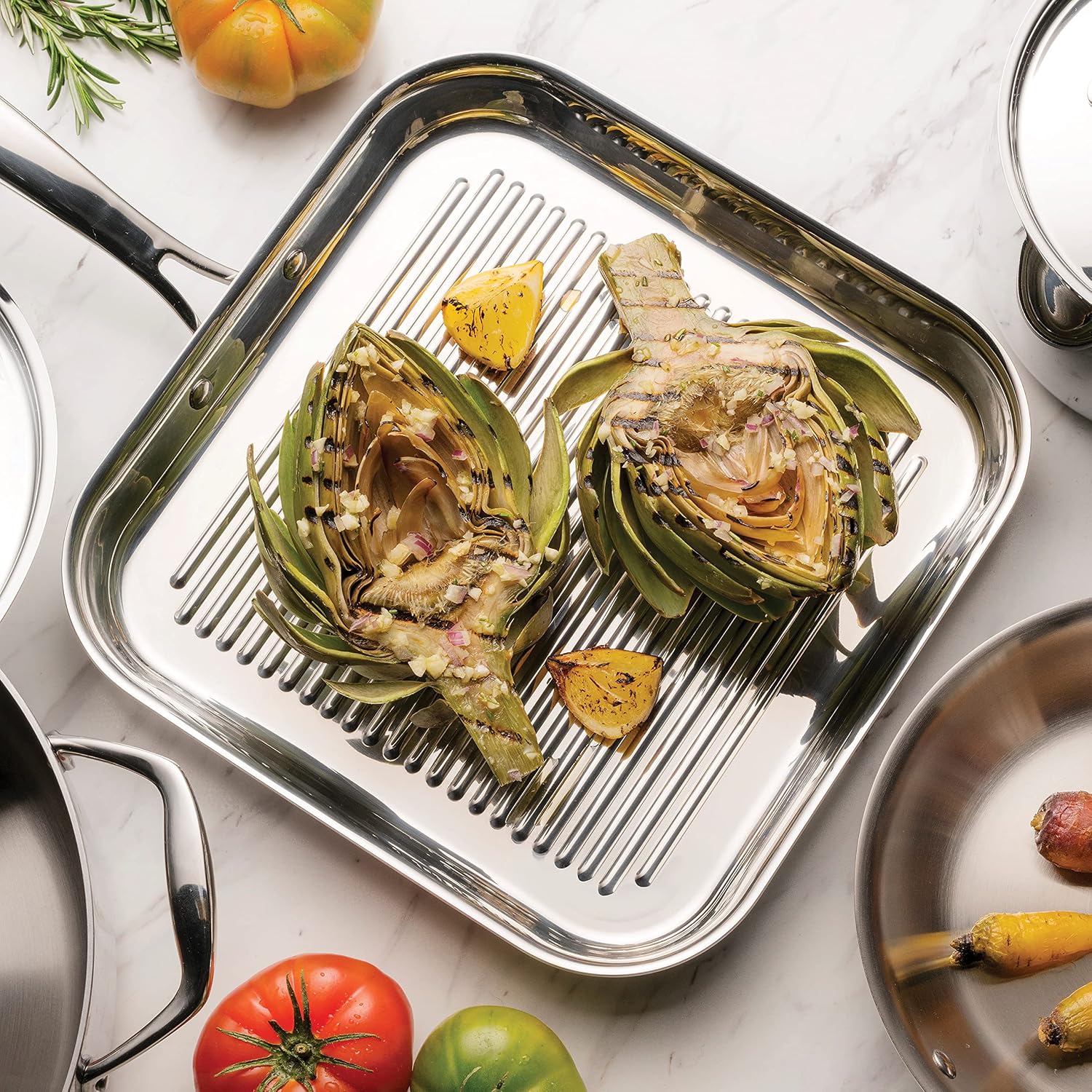 Tramontina Signature Tri-Ply Clad Stainless Steel 12-Inch Large Frying Pan | Induction-Ready Skillet, Dishwasher-Safe, NSF-Certified