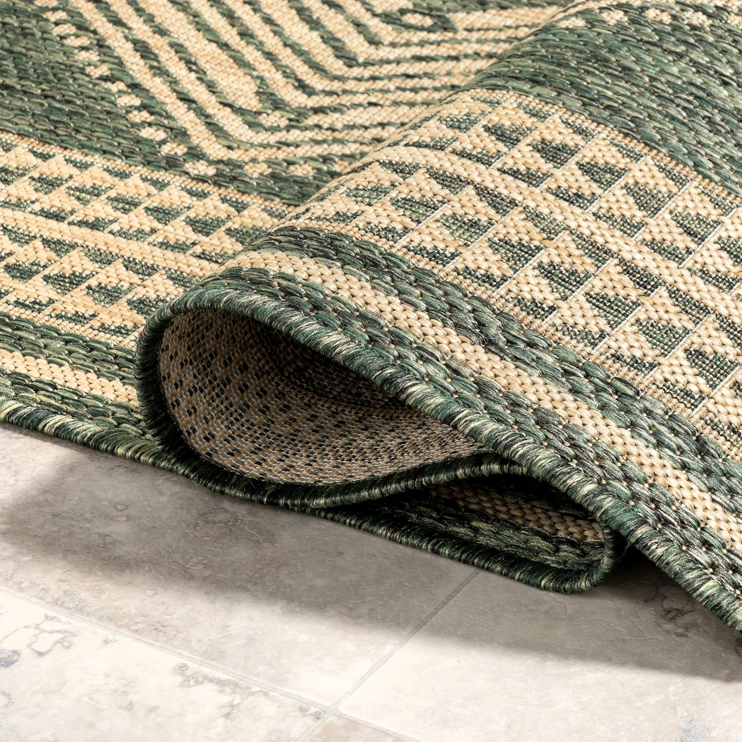 nuLOOM Ranya Light Brown Geometric Indoor/Outdoor Area Rug, 4' x 5'
