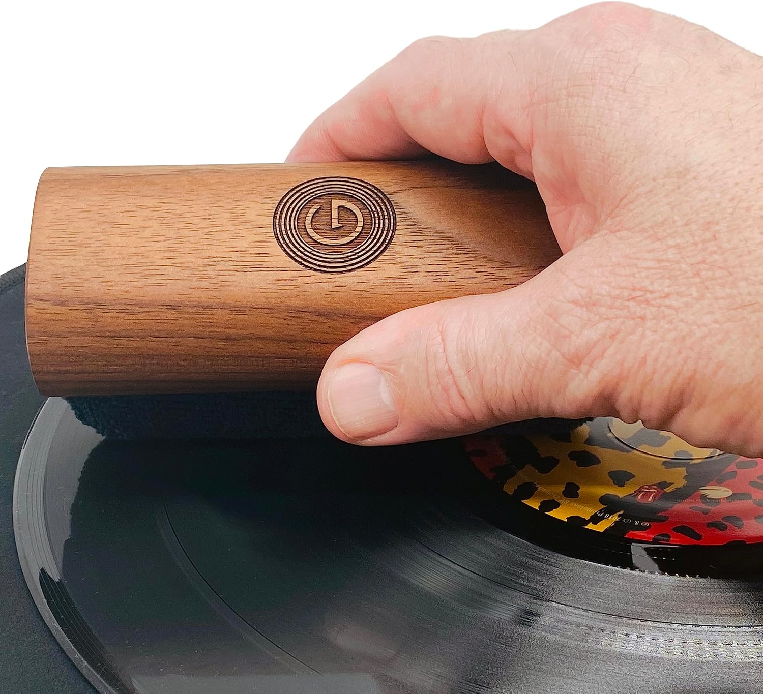 GrooveWasher Vinyl Record Cleaning Kit – Handcrafted Hardwood Handle with Scratch-Free Microfiber Pad