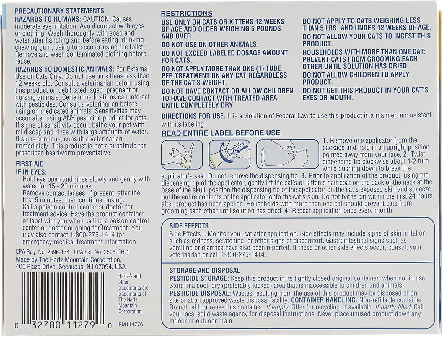 Hartz UltraGuard Pro Topical Flea & Tick Prevention for Cats & Kittens, Over 5 lbs 6 Monthly Treatments