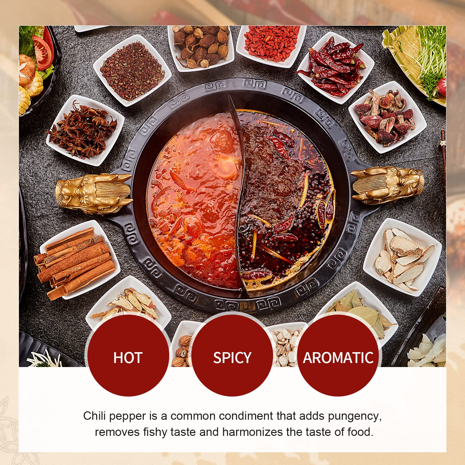 52USA Whole Dried Chilli Peppers, Medium Spicy Dried Chilies 4 Oz, Natural and Premium Red Chili Pepper, Szechuan Red Peppers, Whole Dry Chili Pepper
