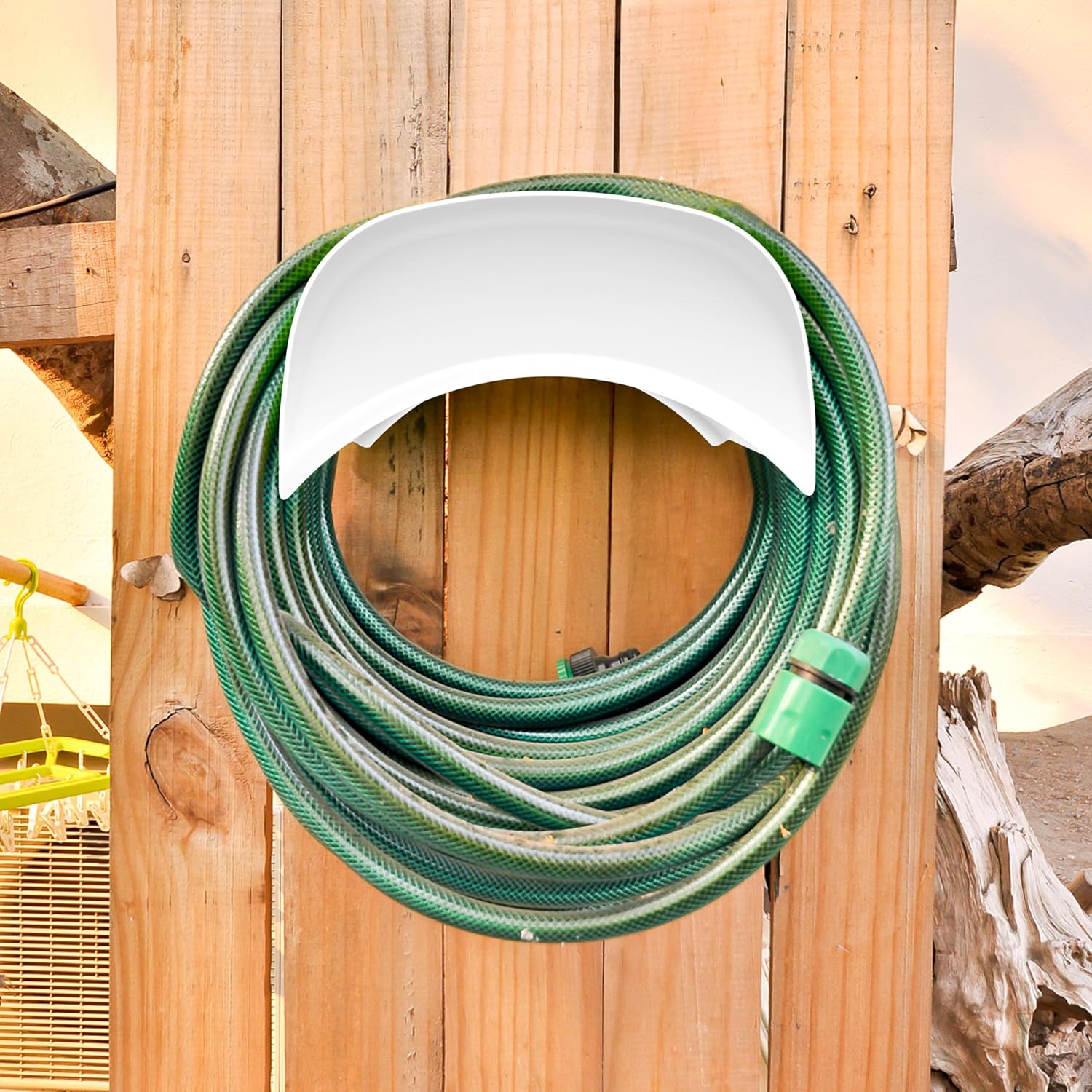 Gardzen Heavy Duty Hose Holder Wall Mount Black