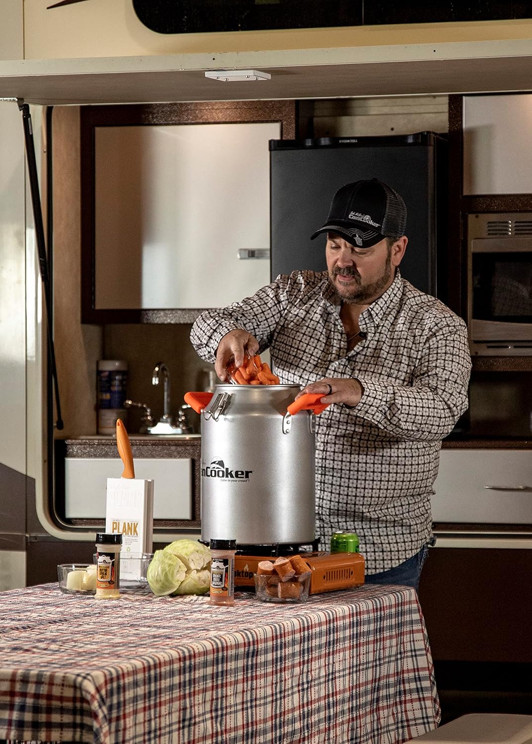 CanCooker Junior Convection Steam Cooker | 2 Gallon | Feeds Up to 10 People | Includes Lid Travel Bag & Recipe Book | Non Stick Coating