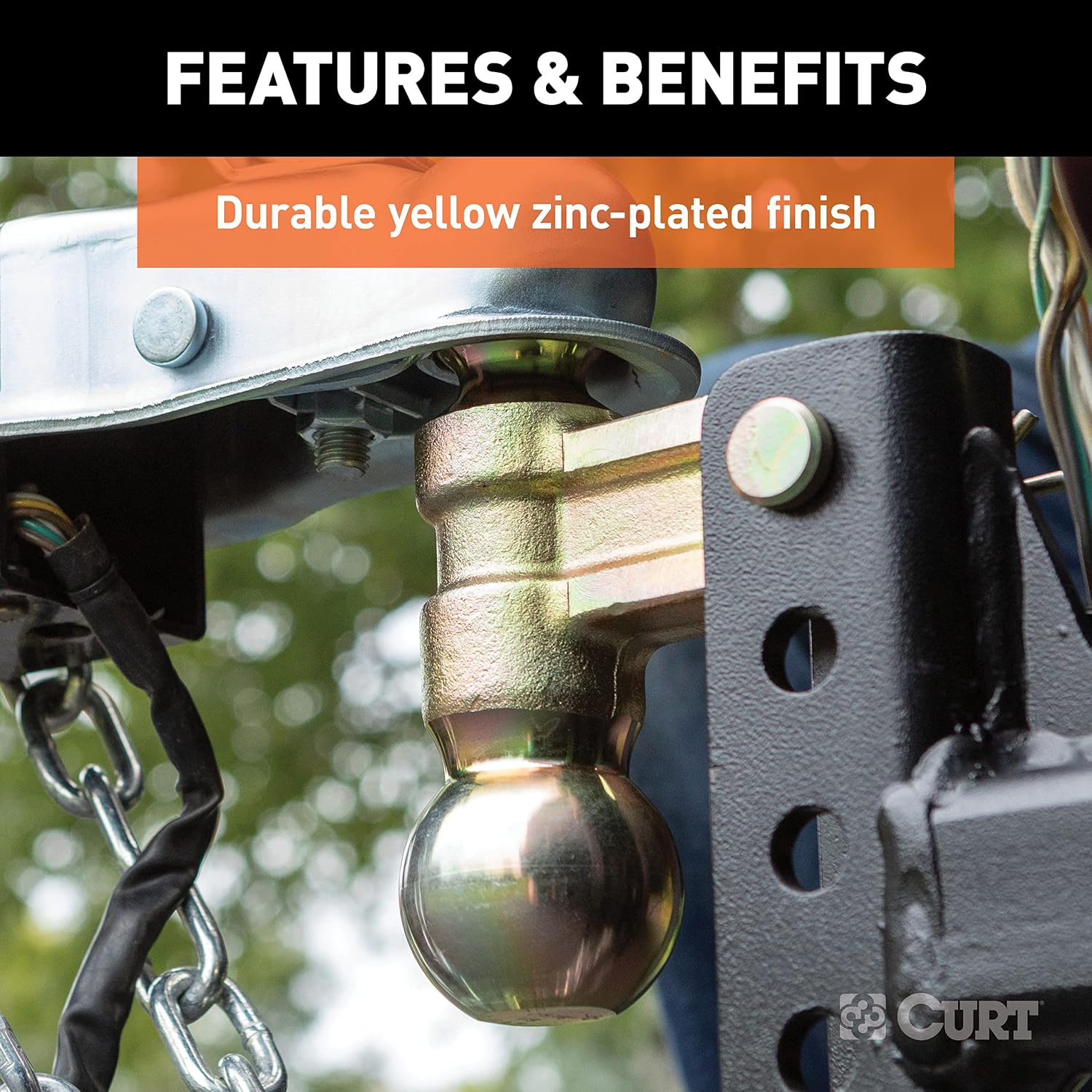 Slim Adjustable Channel Mount with Dual Ball (2" Shank, 10K, 3-3/4" Drop)
