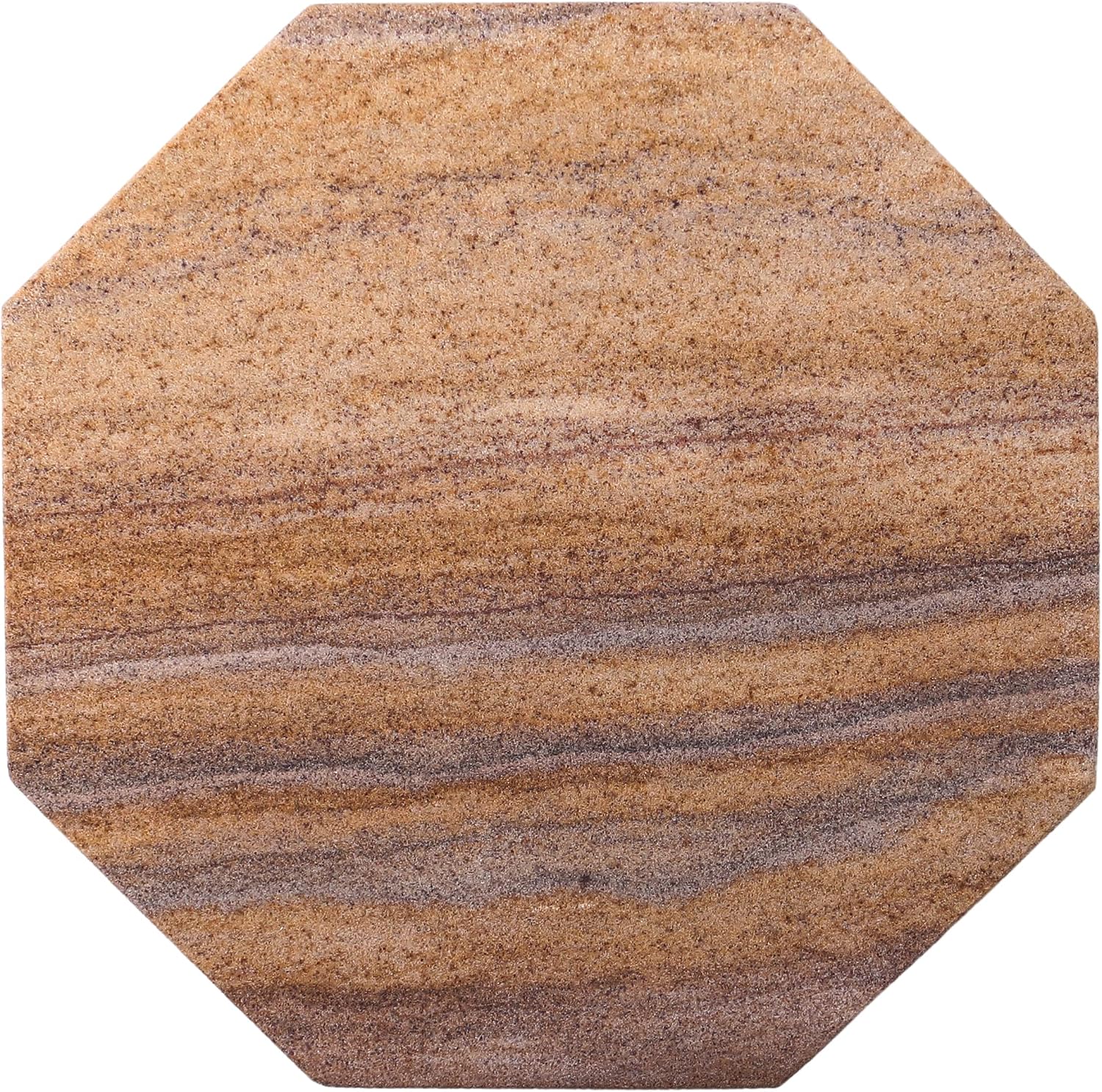 Sandstone Water Absorbent Hand Crafted Octagon Coasters with Holder for Drinks 4 Inches Wide Thirsty Stone Bar/Drink Coasters Made from Real Solid