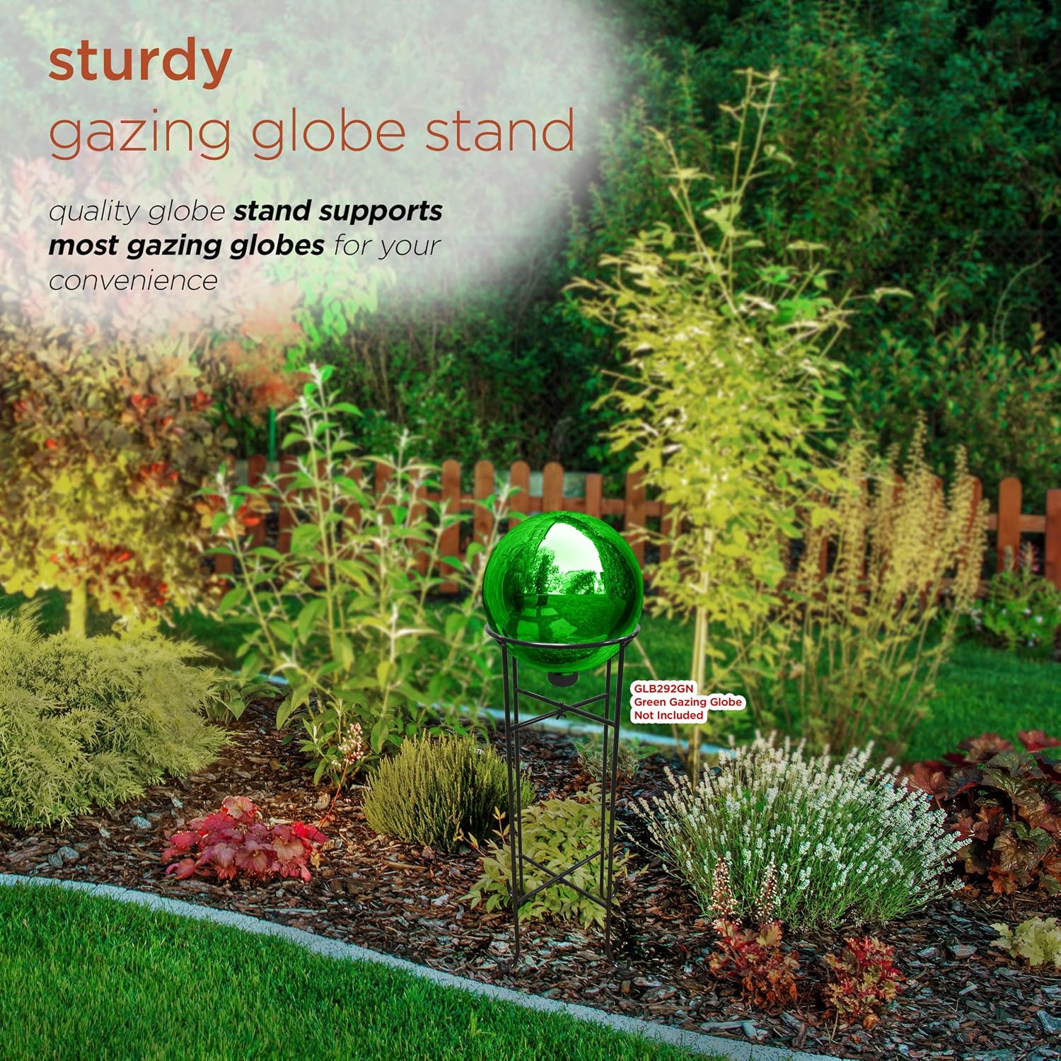 Alpine Corporation 12" Tall Indoor/Outdoor Roman Column Gazing Globe Display Stand