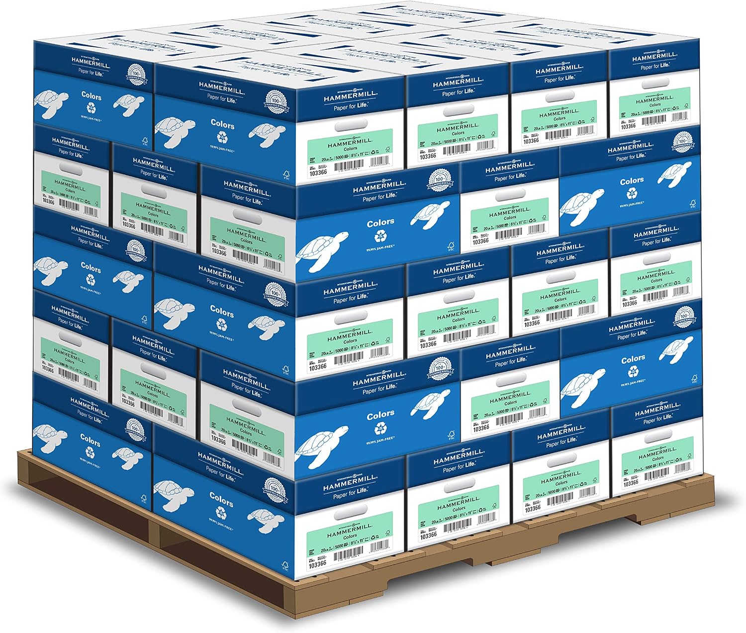 Hammermill Colored Paper, 20 lb Blue Printer Paper, 8.5 x 11 - Made in the USA, Pastel Paper, 103309R - 1 Ream (500 Sheets)