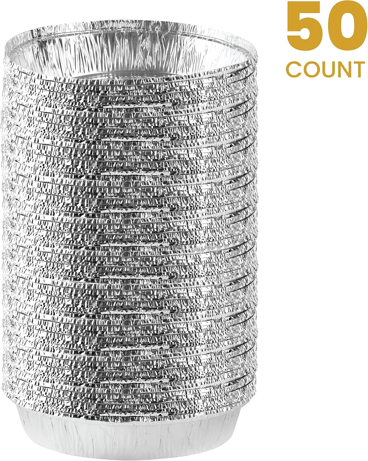 PLASTICPRO 9'' Inch Round Tin Foil Pans Disposable Aluminum Pack of 20