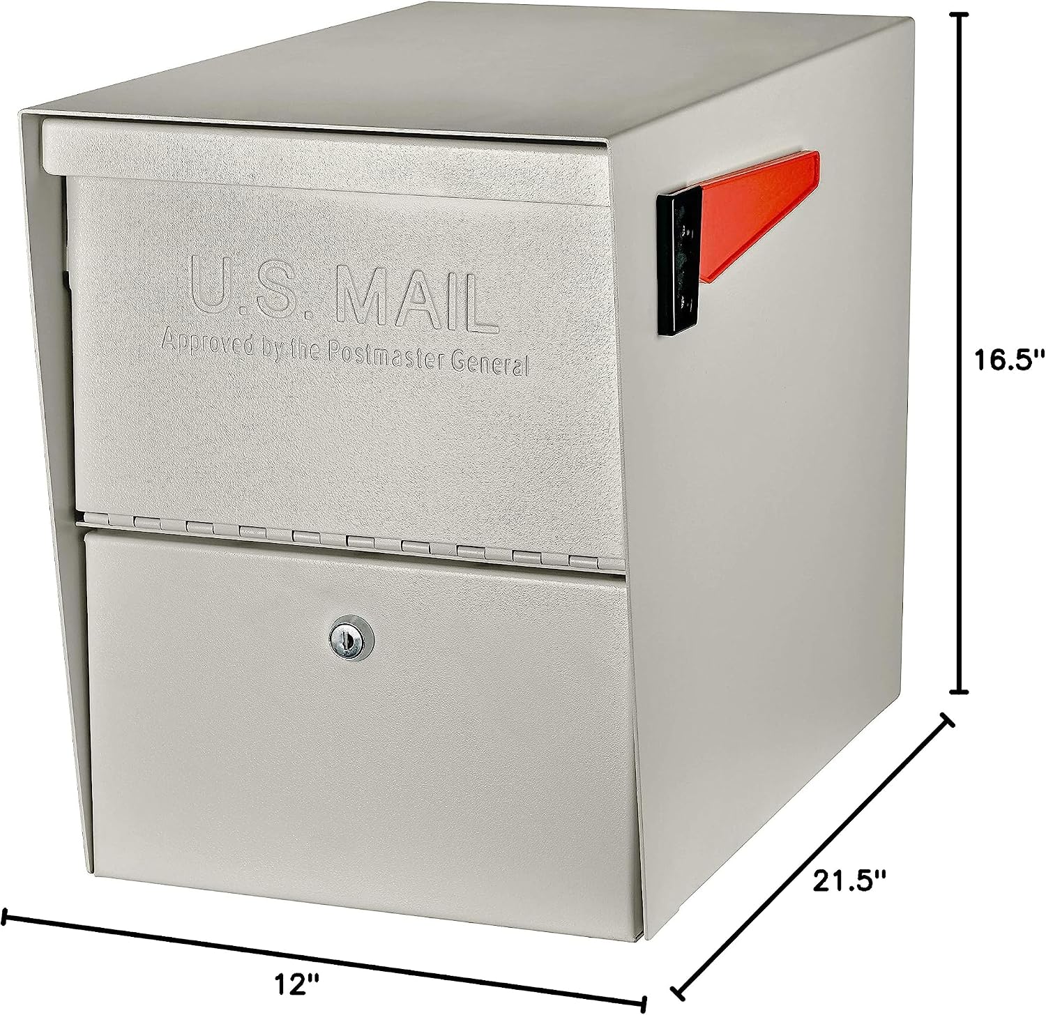 Mail Boss Package Master Locking Post Mount Package Mailbox, USPS Approved | Patented anti-pry lock, oversized package door
