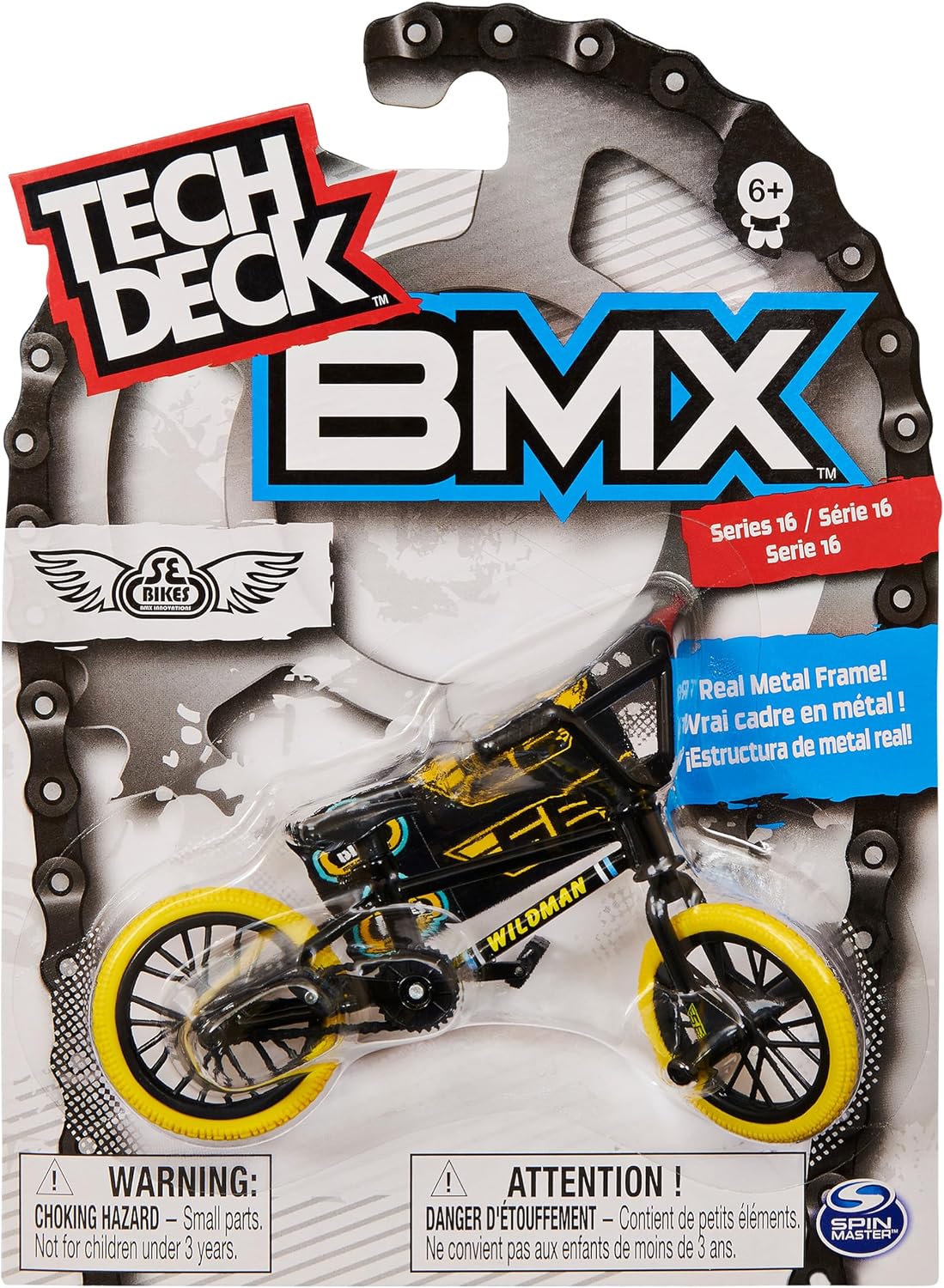 Tech Deck BMX Finger Bike Series 12-Replica Bike Real Metal Frame, Moveable Parts for Flick Tricks Games (Styles Vary)