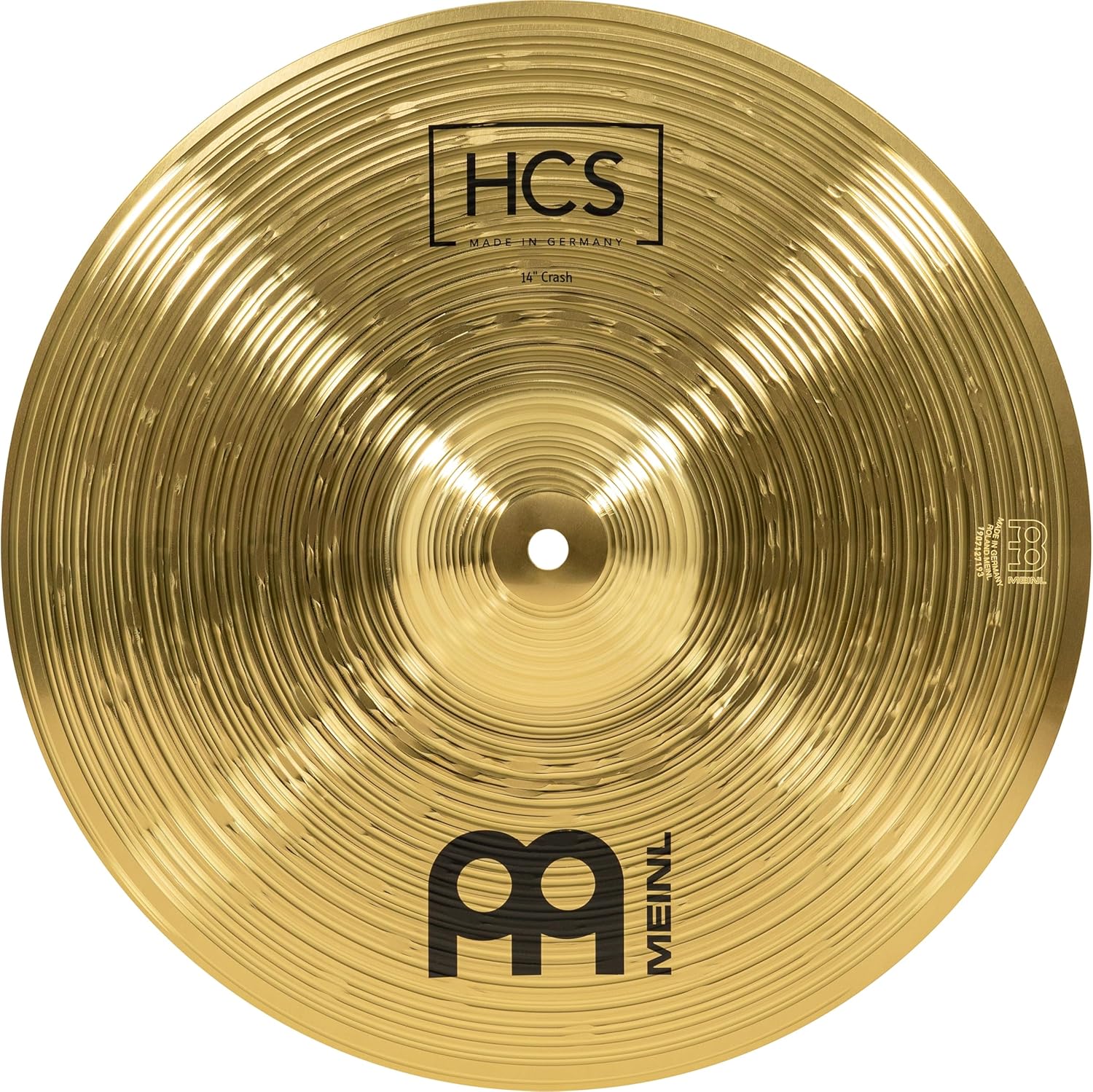 Meinl Cymbals Crash Cymbal for Drums, 14" HCS — MADE IN GERMANY | Durable Brass Alloy, Bright & Musical Sound