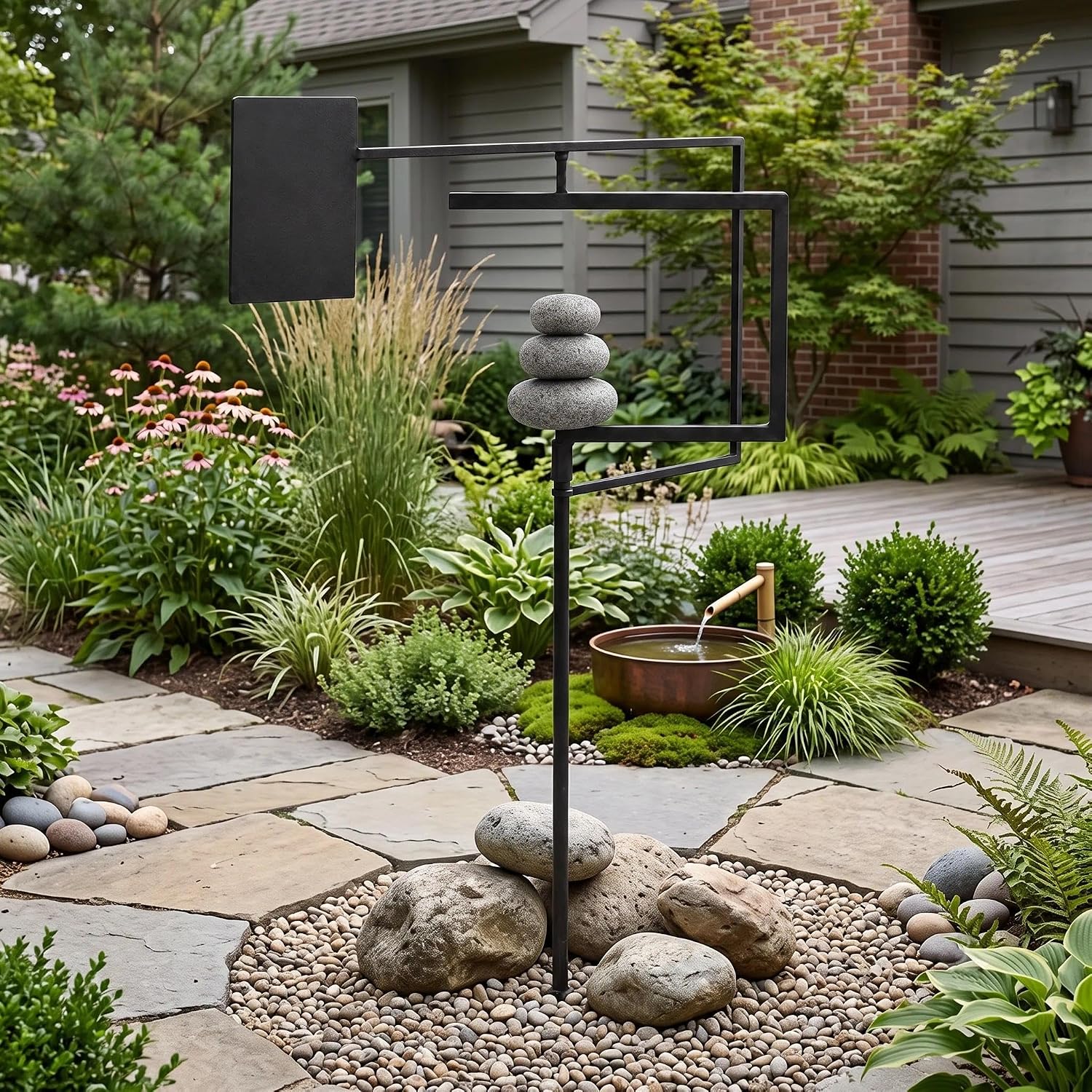 DECOROCA Kinetic Wind Spinners Outdoor - Large Metal Wind Sculptures