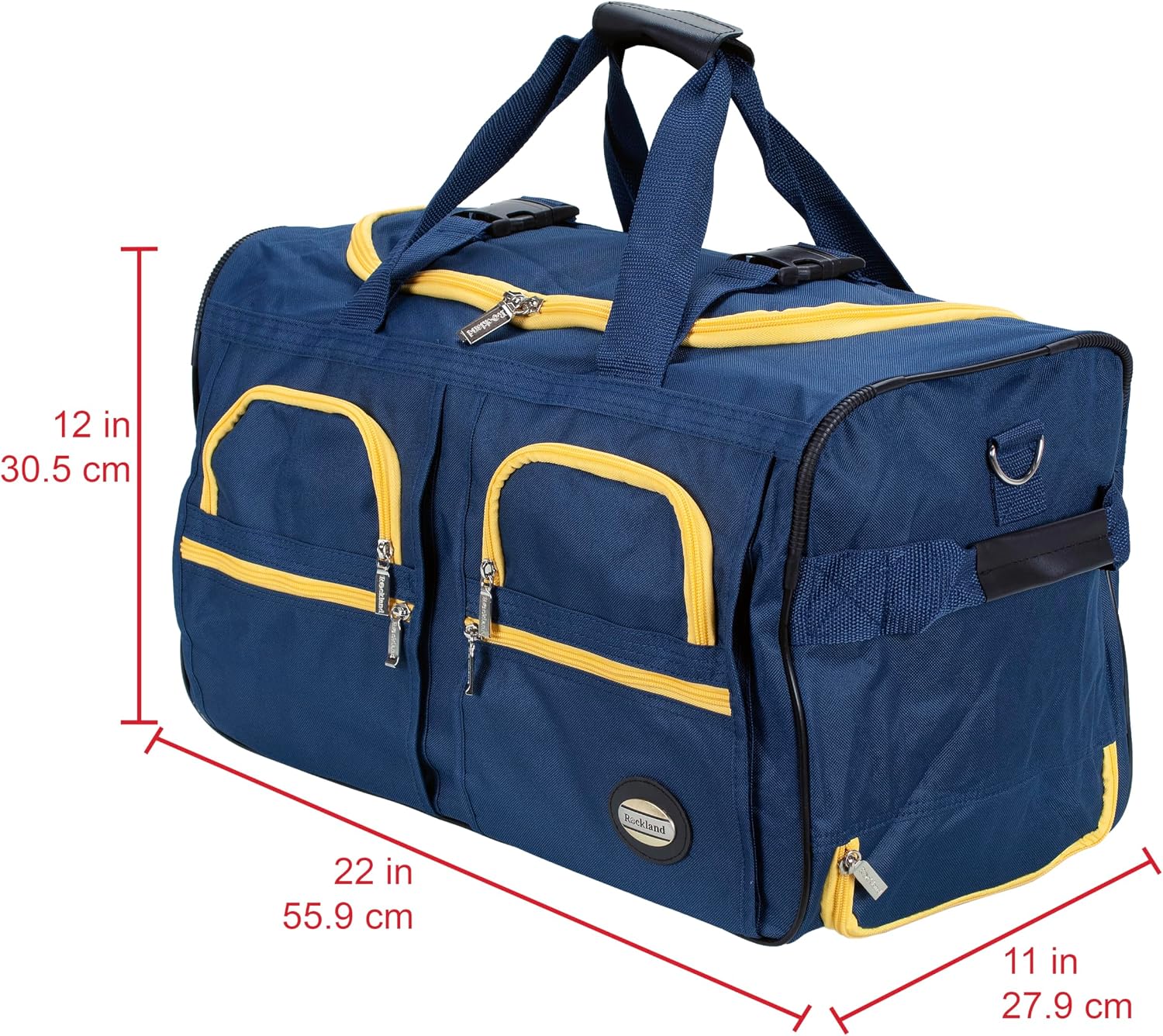 Rockland Rolling Duffel Bag, Black, 22"