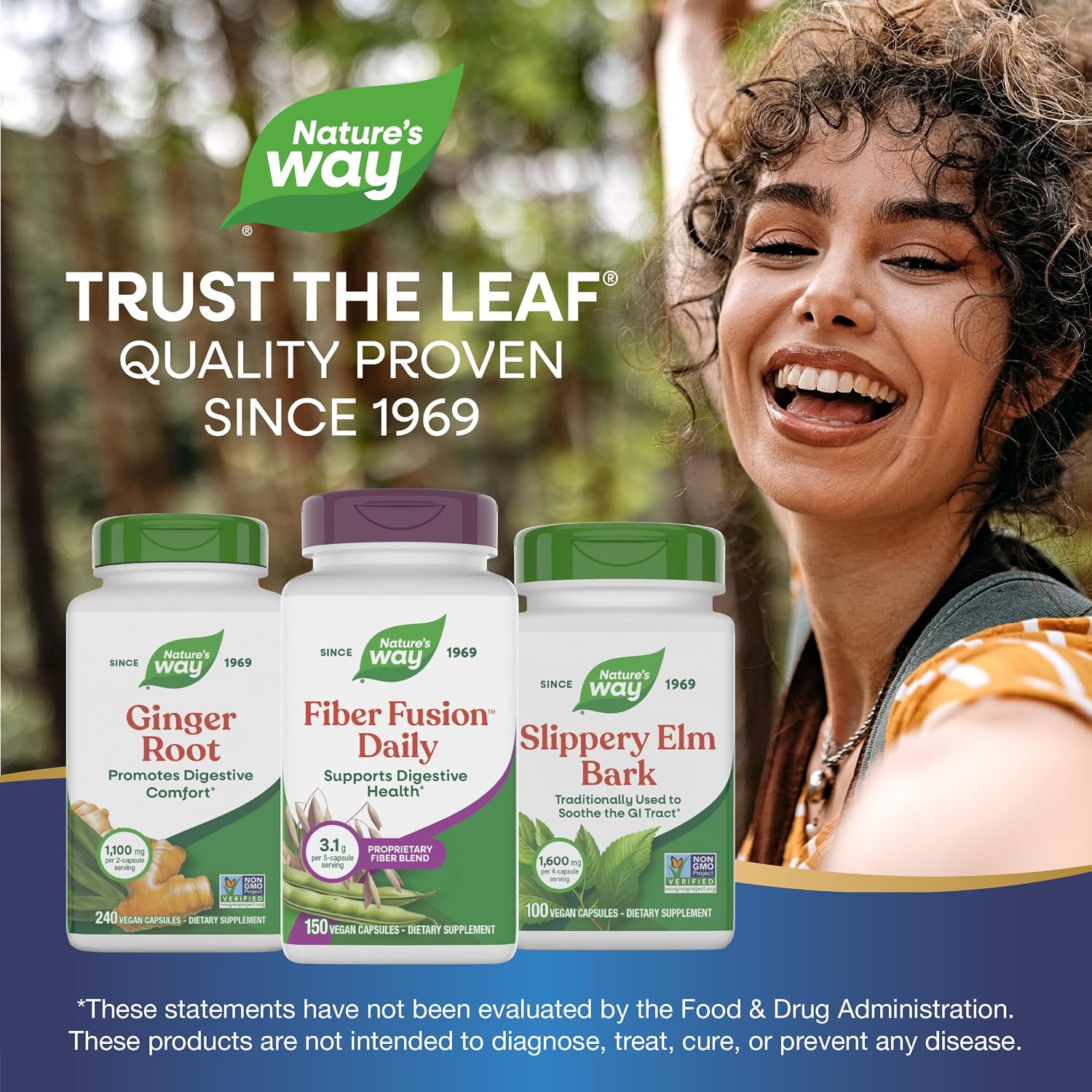 Nature's Way Fiber Fusion Daily Capsules, Digestive Health Support*, 150 ct | 3.1 g per Serving, Proprietary Fiber Blend, Psyllium Husk Capsules with Oat Bran, Guar Gum, Pectin, Vegan