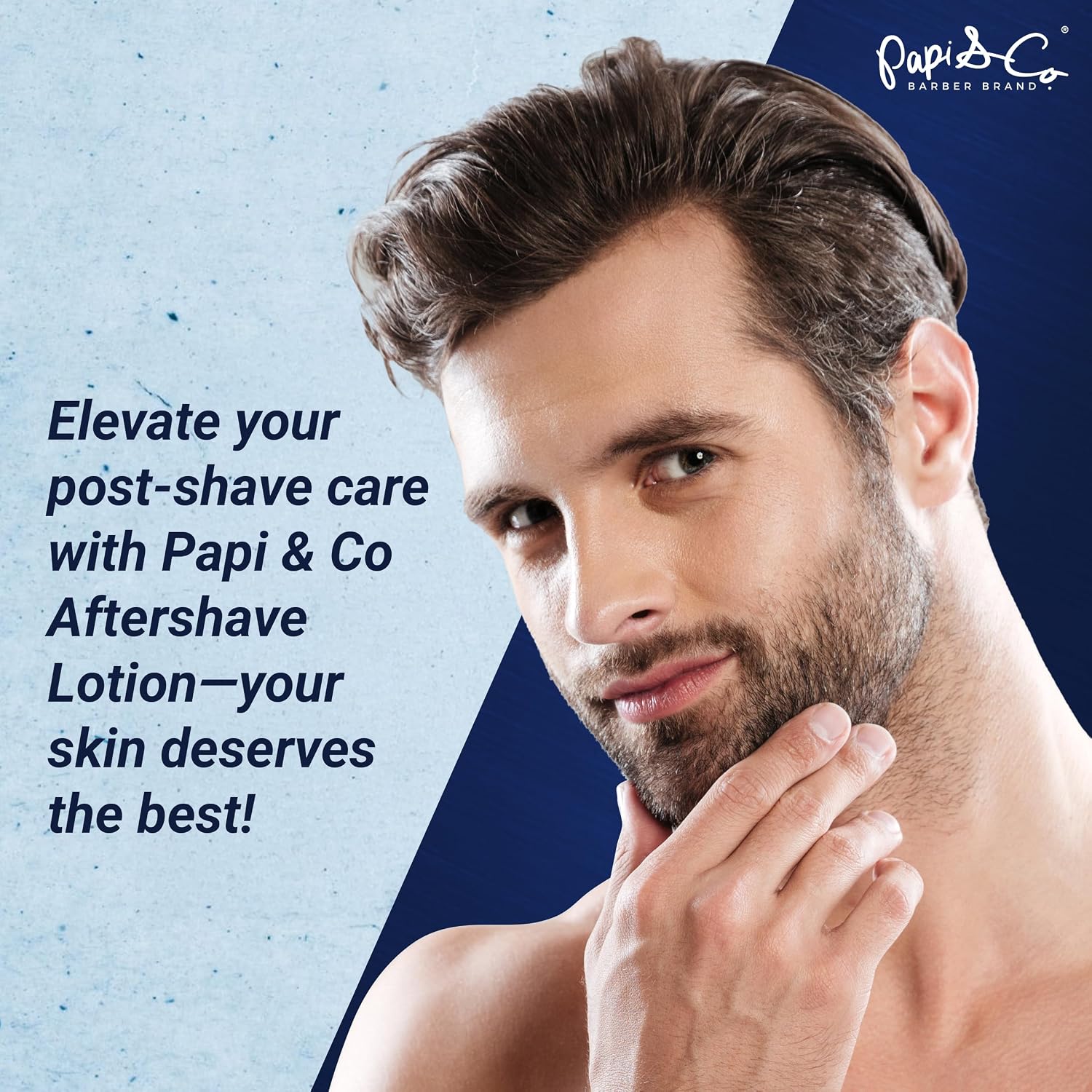 PAPI & CO. After Shave Lotion for Men, Refreshing Post Shave Body Lotion with Menthol & Lettuce Leaf Extract