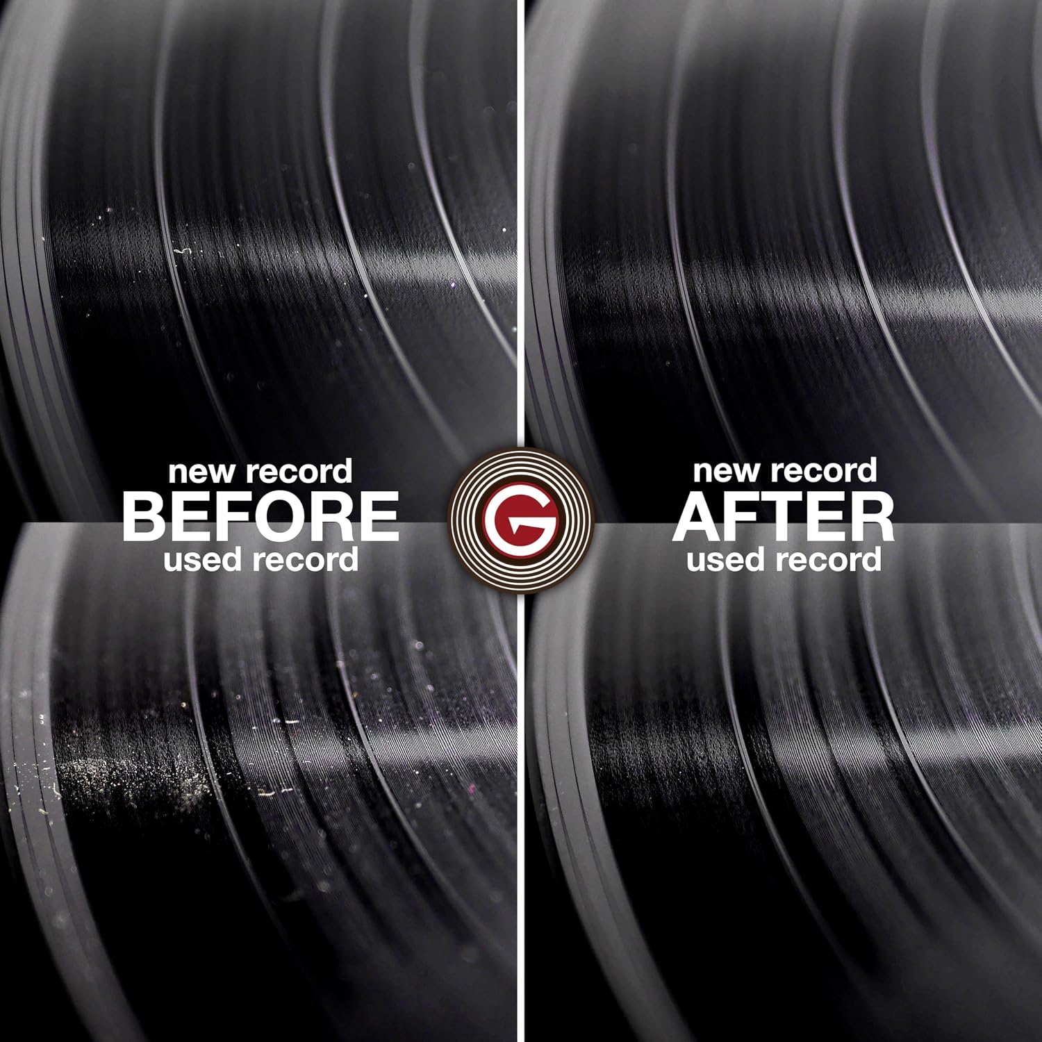 GrooveWasher Vinyl Record Cleaning Kit – Handcrafted Hardwood Handle with Scratch-Free Microfiber Pad