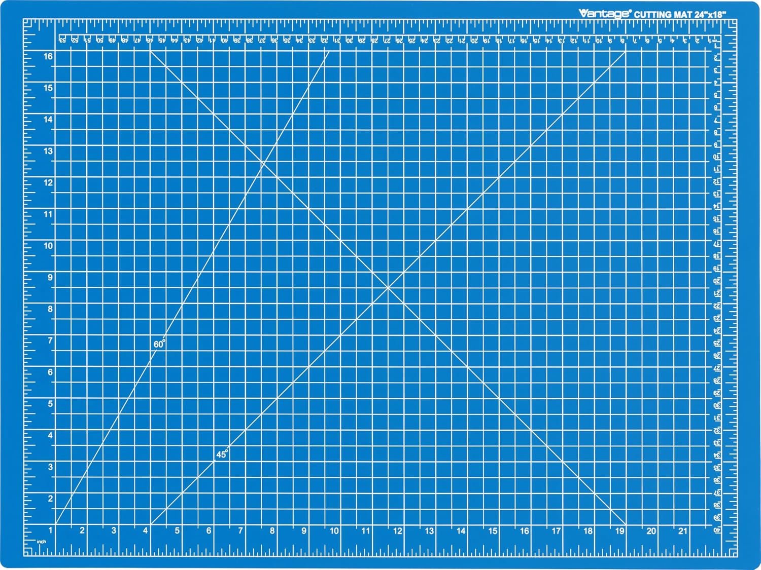 Dahle Vantage 10673 Premium Self-Healing Cutting Mat, 24"x36", 1/2" Grid, 5 Layers for Max Healing, Perfect for Crafts & Sewing, Black