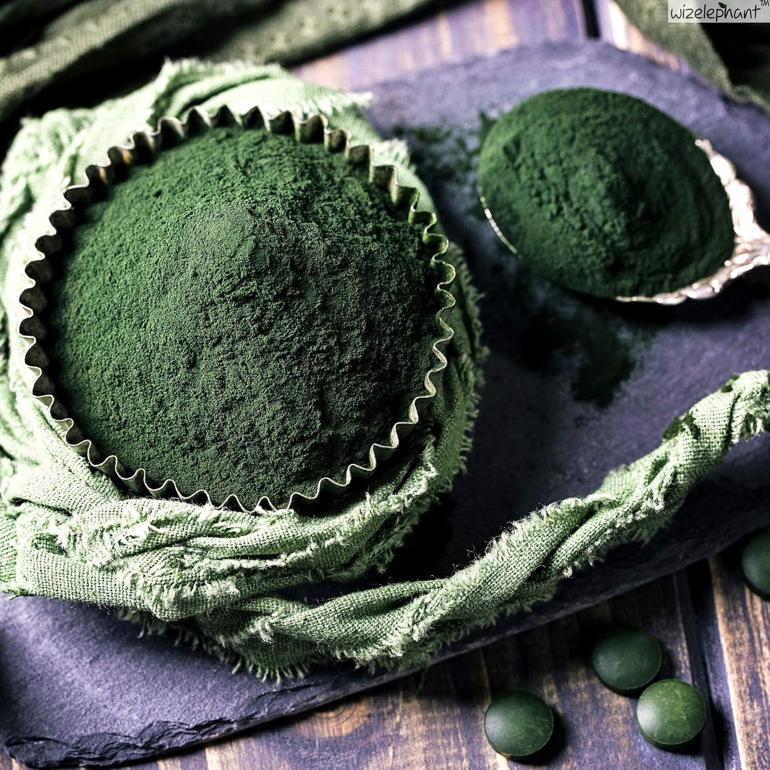 Chlorella Spirulina Powder Organic | Super Greens Powder and Smoothie Mix | Rich in Chlorophyll for Immune Support and Energy | Raw Vegan Protein