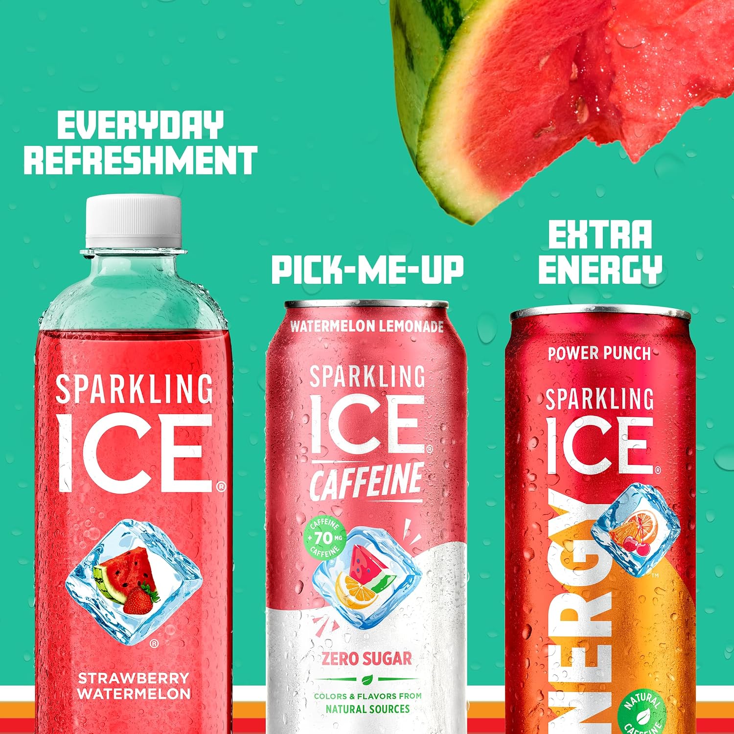 Sparkling Ice Caffeine Black Raspberry Sparkling Water with Caffeine, Zero Sugar, with Antioxidants and Vitamins,16 fl oz Cans (Pack Of 12)
