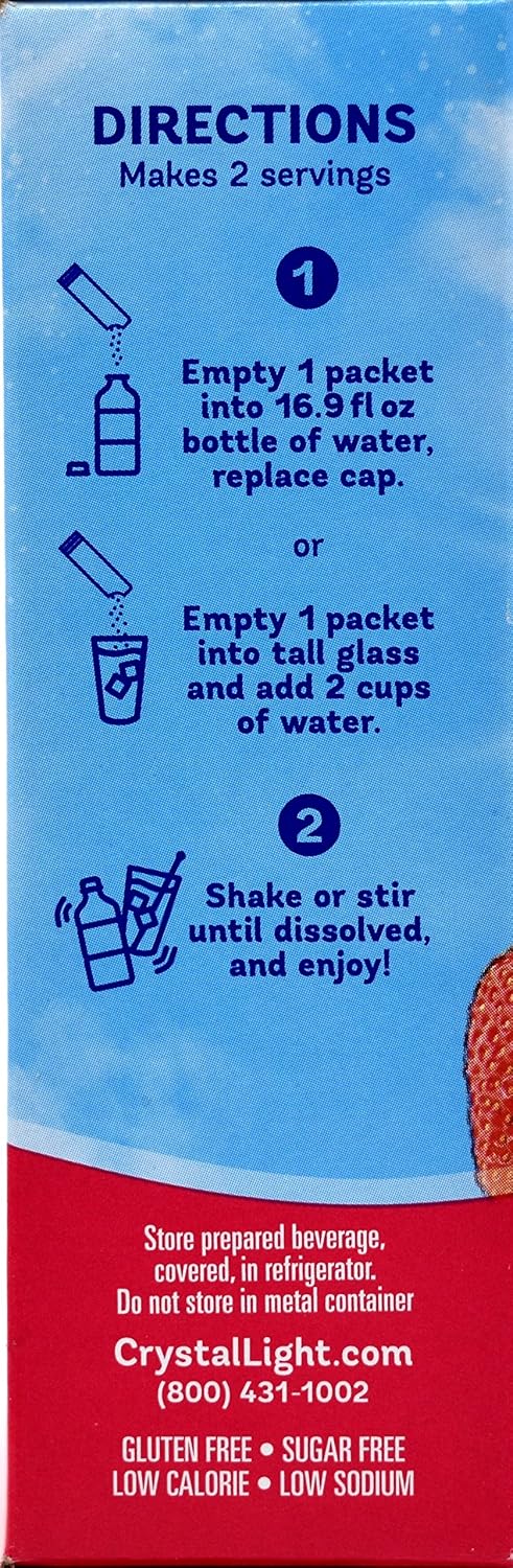 Crystal Light Powdered Drink Mix, 120 On-the-Go Pkts, Wild Strawberry