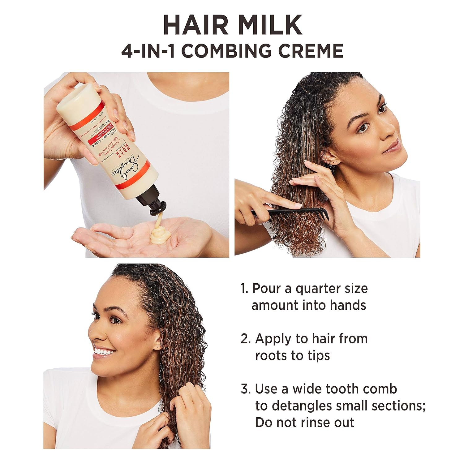 Carol's Daughter Hair Milk Curl Refresher Spray for Coils and Waves, with Agave, Sweet Almond and Wheat Protein, 10 fl oz