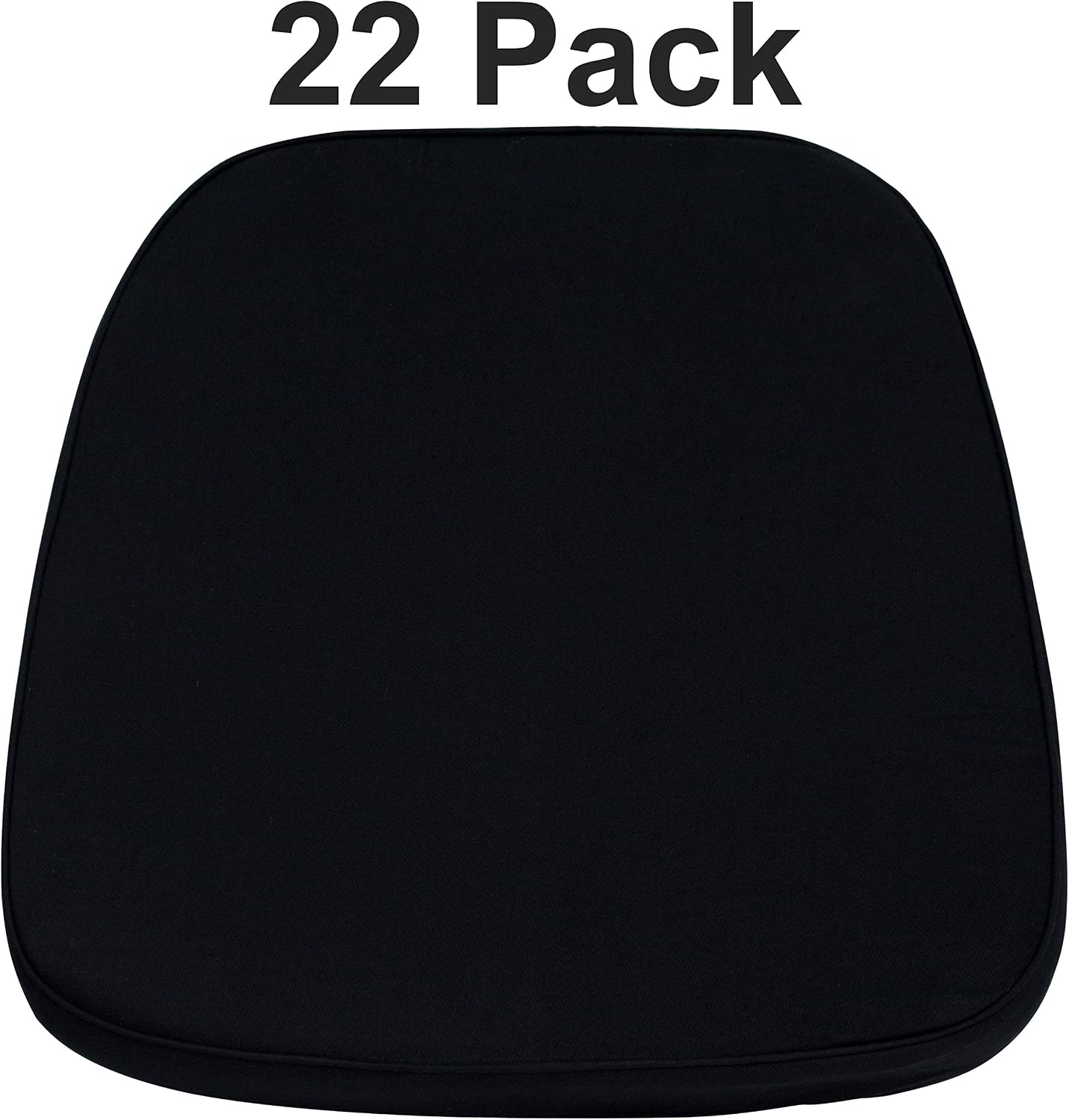 Flash Furniture Soft Black Fabric Chiavari Chair Cushion | Soft Fabric, Hook and Loop Fastener, Replacement Cushion