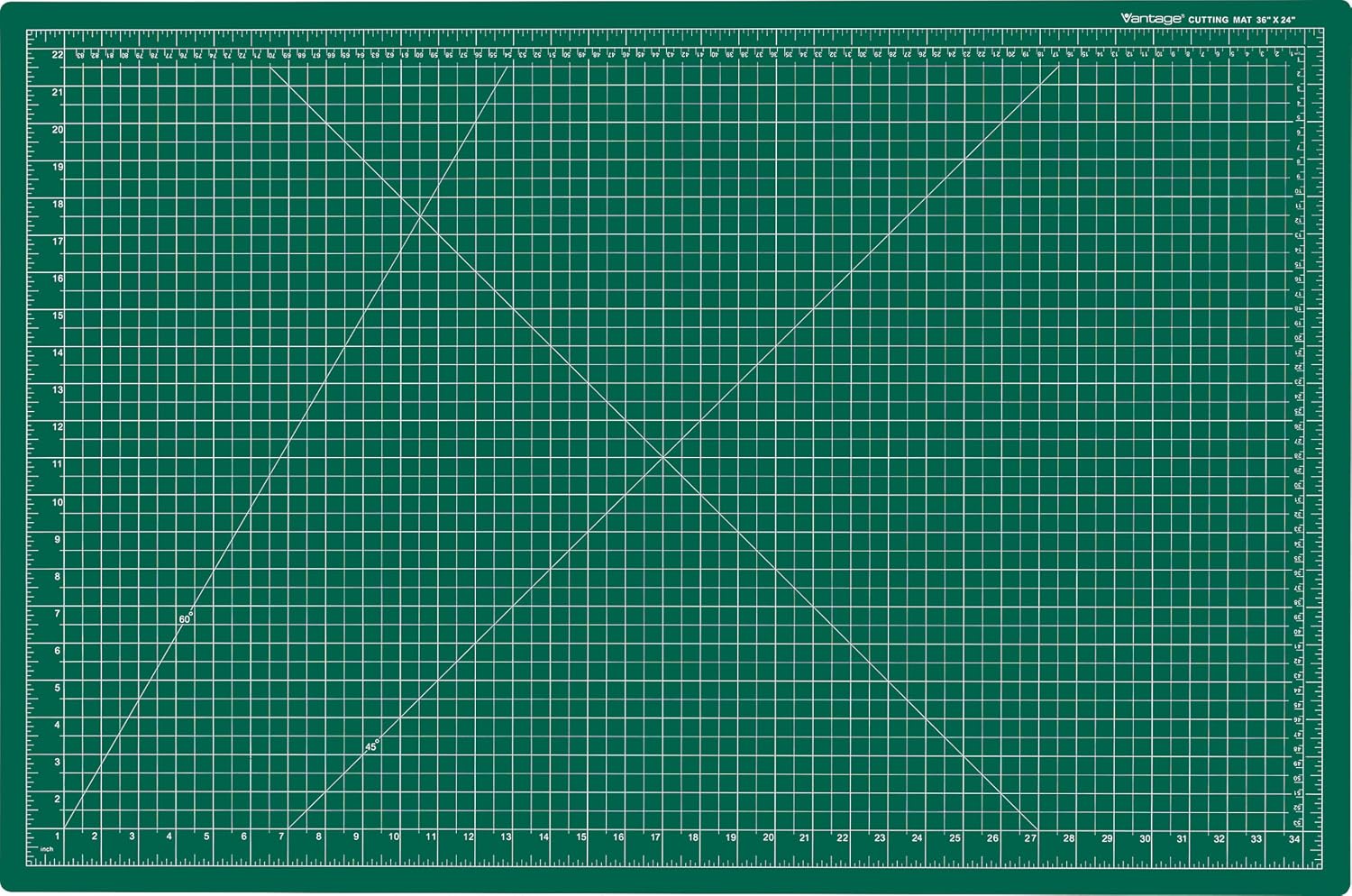 Dahle Vantage 10673 Premium Self-Healing Cutting Mat, 24"x36", 1/2" Grid, 5 Layers for Max Healing, Perfect for Crafts & Sewing, Black