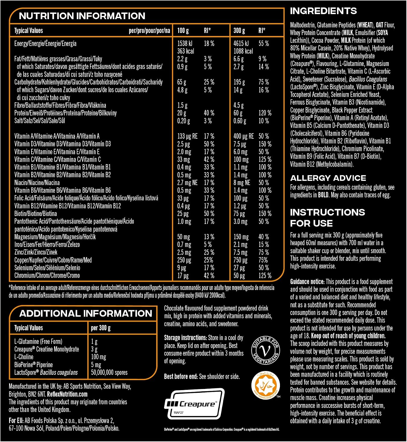Instant Mass Heavyweight, Chocolate Perfection (2.4kg) - 2400g