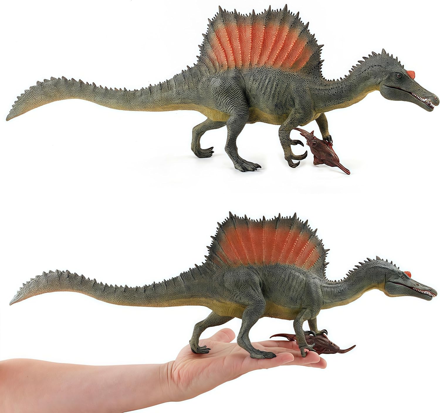 Gemini&Genius Dinosaur Toys Spinosaurus Figurine, Dinosaur Action Figure with Moveable Jaw, Boys Birthday Gift, Collection and Room Decoration