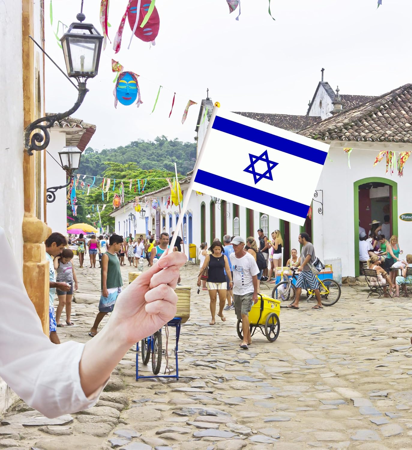 50 Pack Nicaragua Nicaraguan on Stick Flags,Small Mini Hand Held Nicaragua Nicaraguan Flags 5.5x8.3 Inch, Grand Opening, Carnival,Party Events Celebration