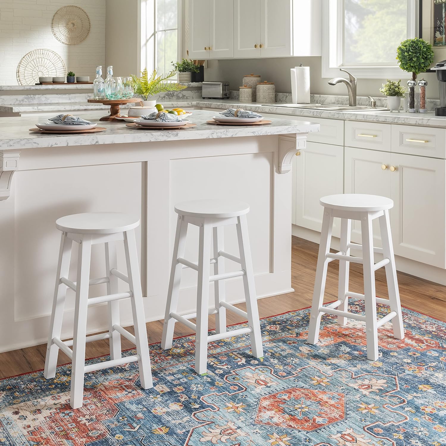Linon 29-Inch Barstool With Round Seat