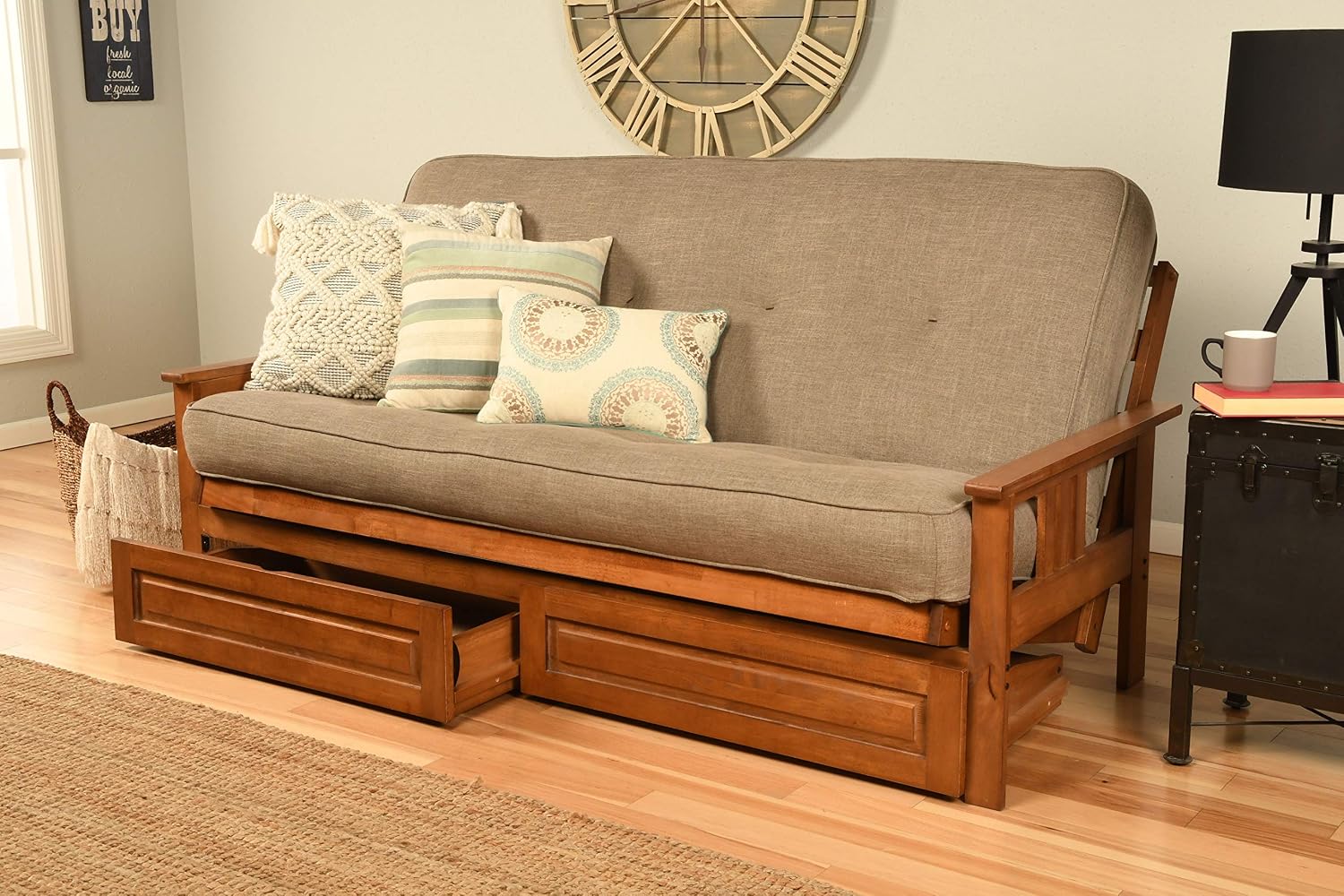 Kodiak Futons Monterey Futon Frame, No Drawers, Barbados