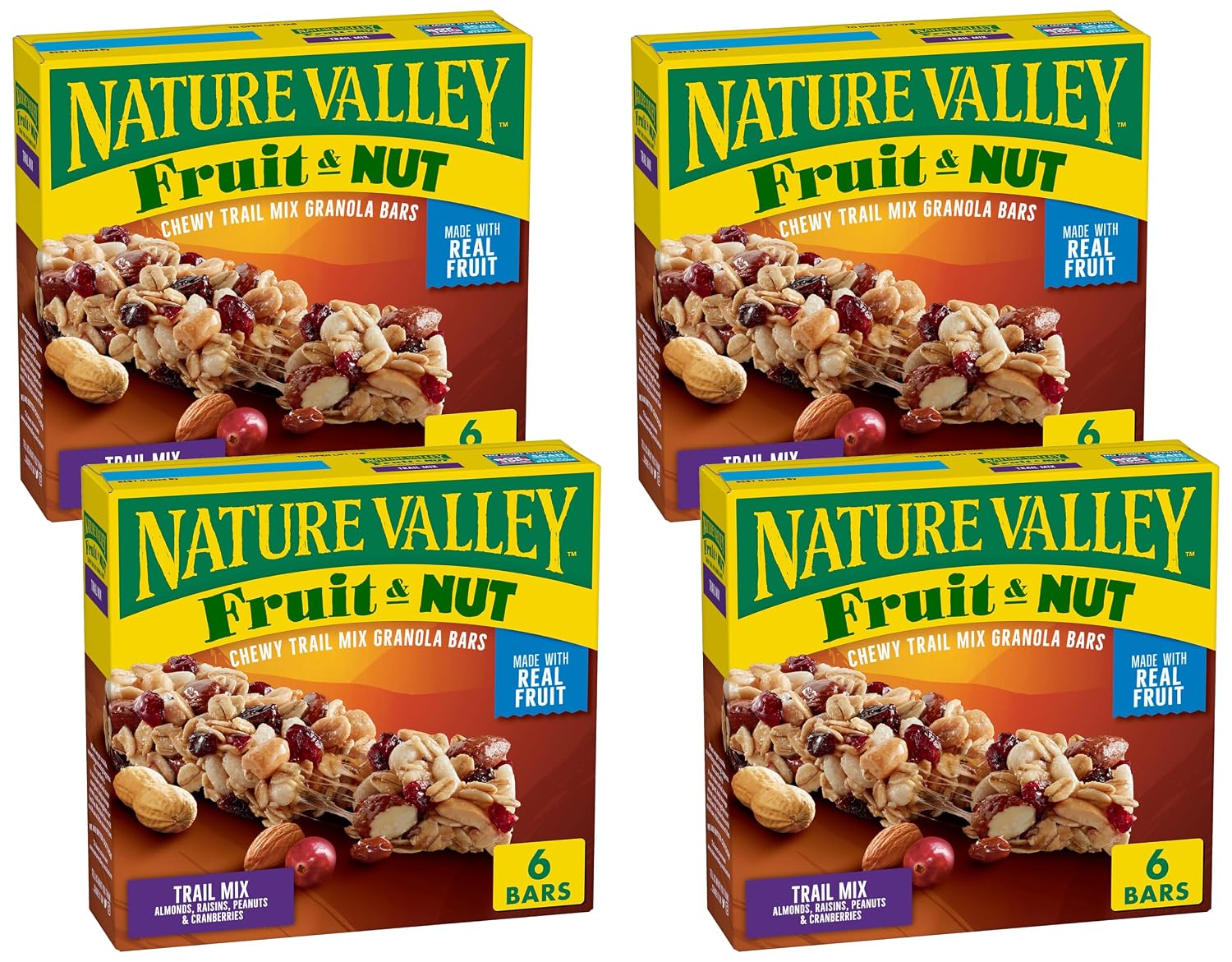 Nature Valley Almond Raisin & Cranberry Chewy Fruit & Nut Bar, 15 ct