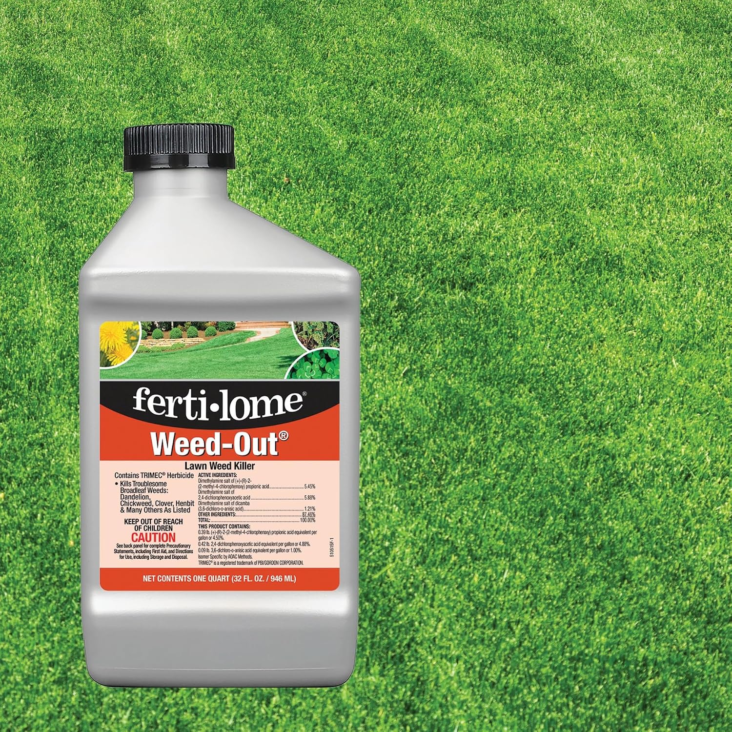 Fertilome (10515) Weed-Out Lawn Weed Killer Concentrate, 32 oz | Triclopyr liquid concentrate - Treats 200+ broadleaf weed species, 8,000 sq ft/pint - Lawn homeowners
