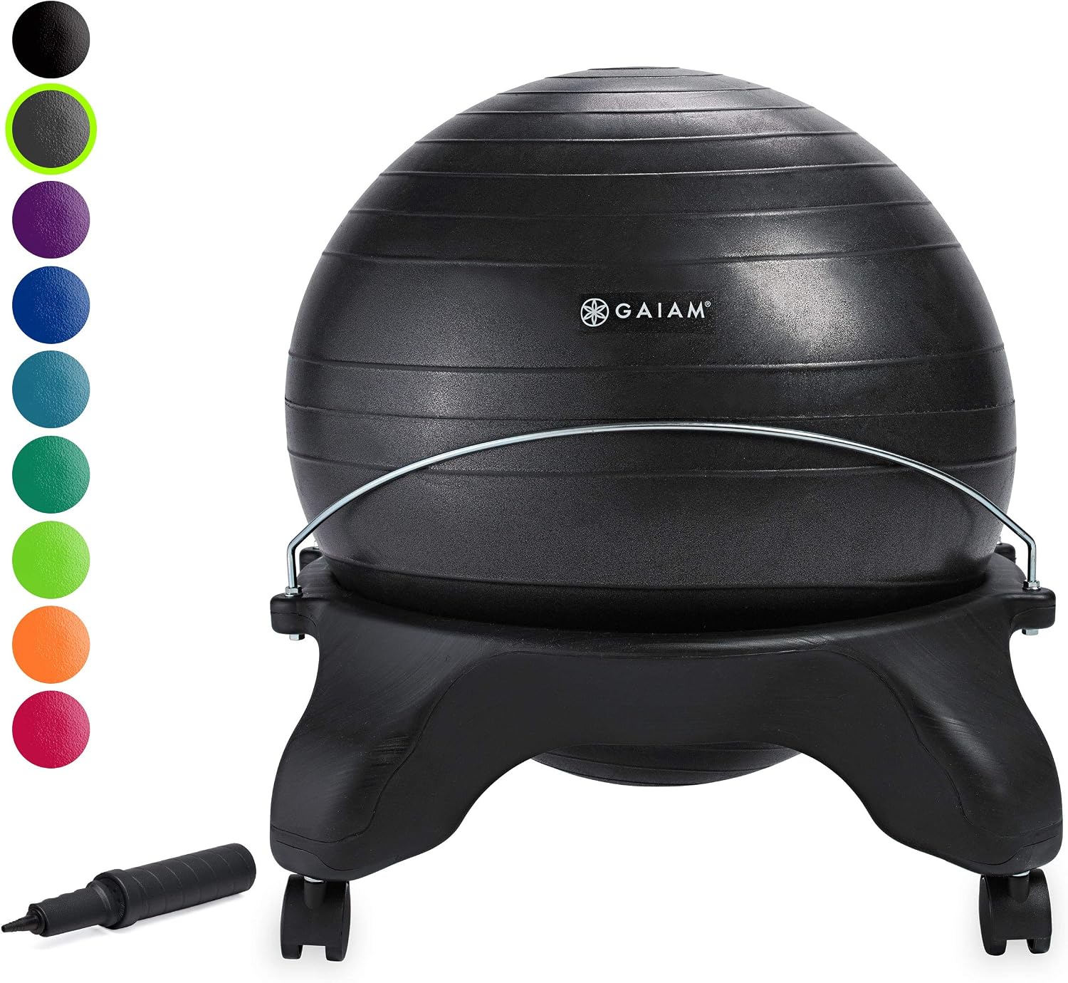 Gaiam Ultimate Balance Ball Chair, Swivel Base, Home & Office