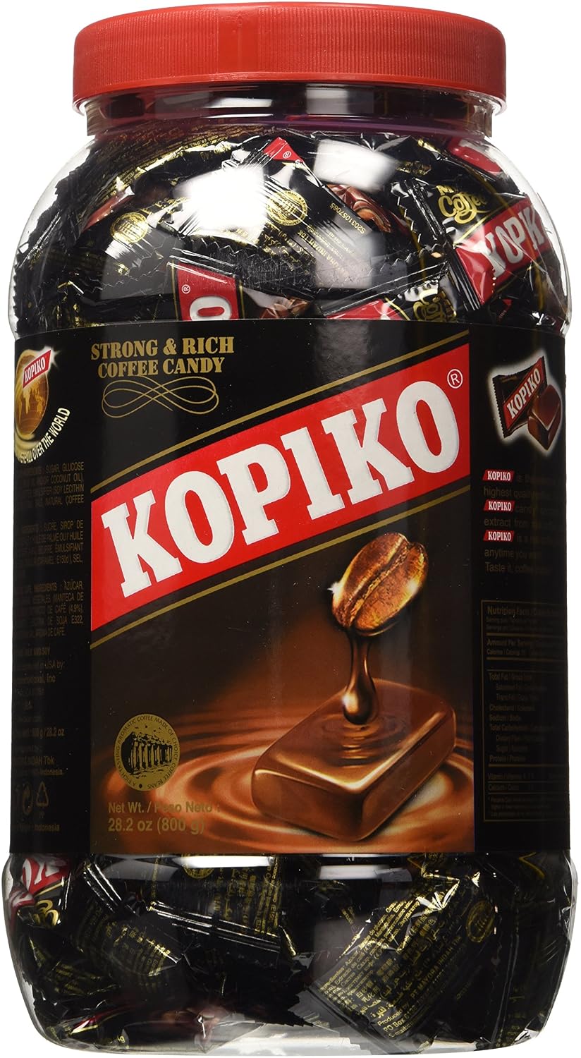 Kopiko Coffee Candy – Bold-Tasty Hard Candy from Indonesia with Real Coffee Extract – A Satisfying Boost for On-the-Go Energy (28.2oz Jar)