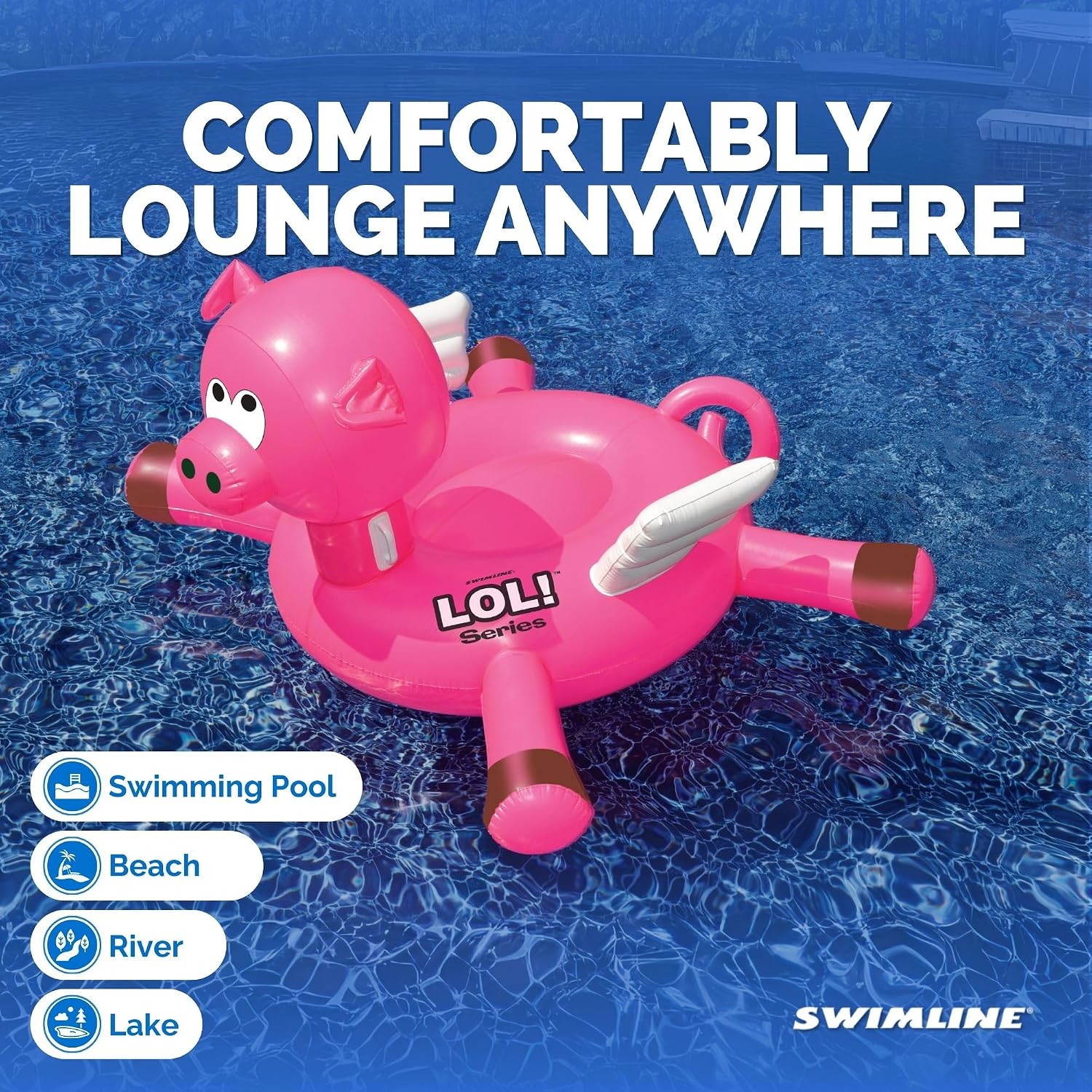 SWIMLINE Original Giant Inflatable Pool Float Floatie Ride-On