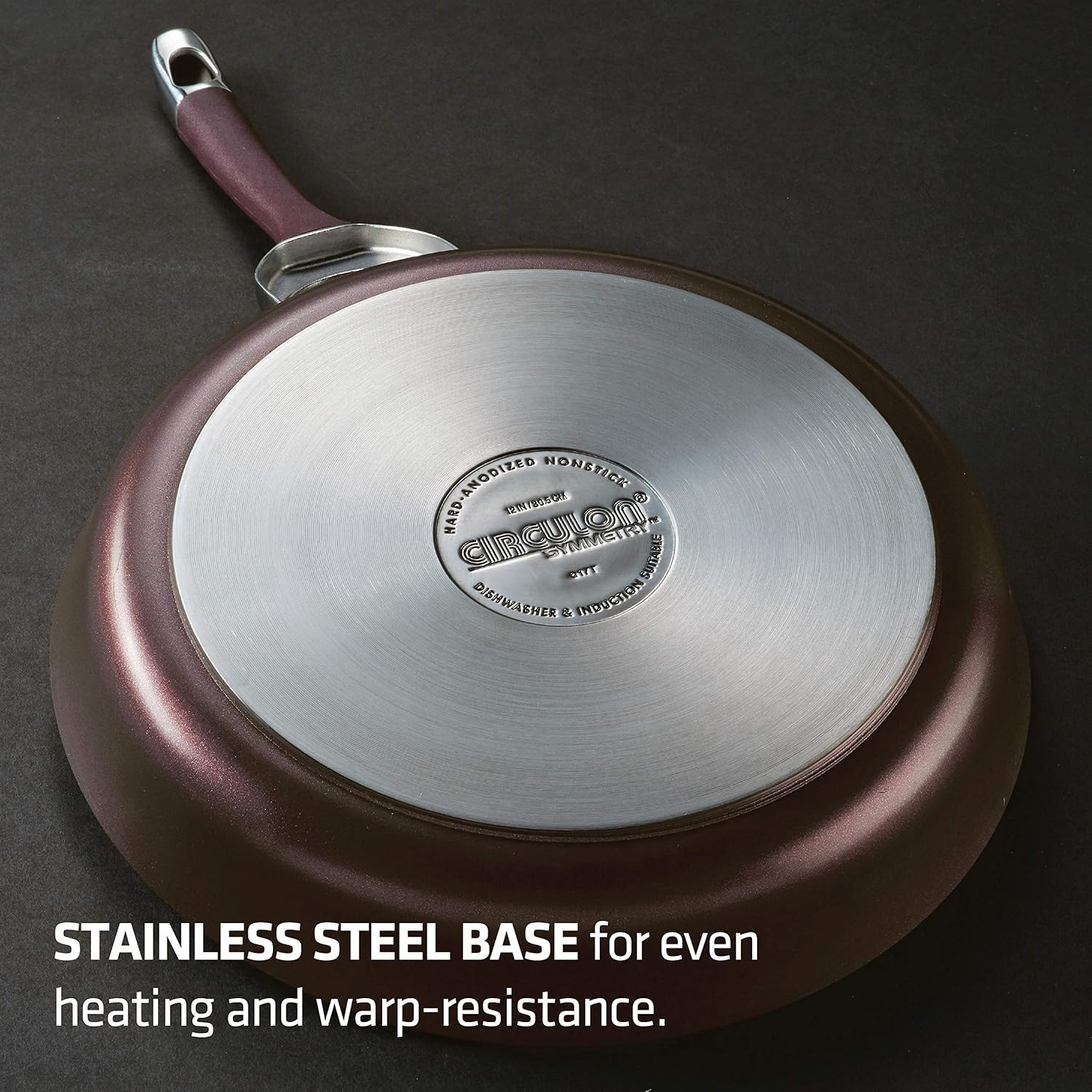 Circulon Symmetry Hard Anodized Nonstick Induction Frying Pan, 8.5-Inch Fry Pan, Black