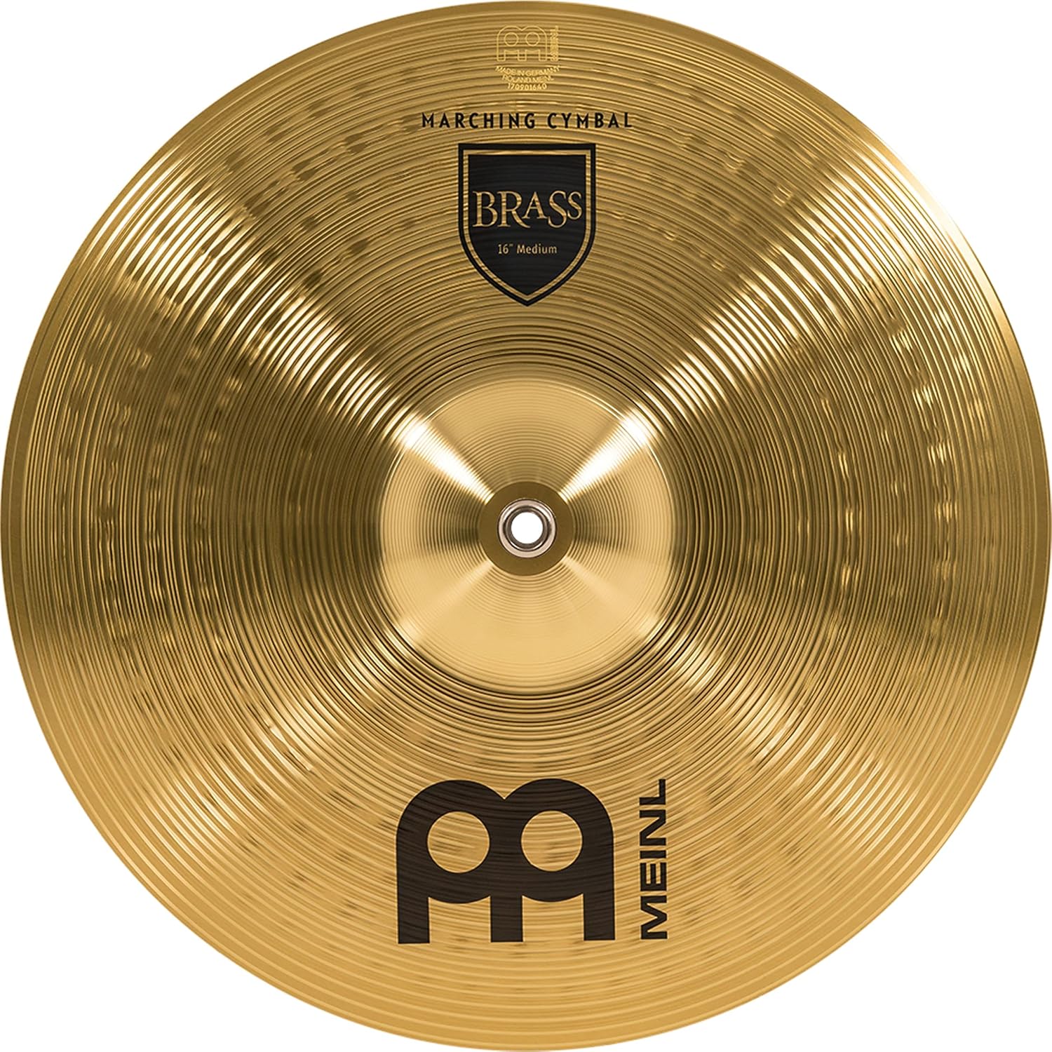 Meinl 14” Marching Cymbal Pair with Straps - Brass Alloy Traditional Finish - Made In Germany, 2-YEAR WARRANTY (MA-BR-14M)