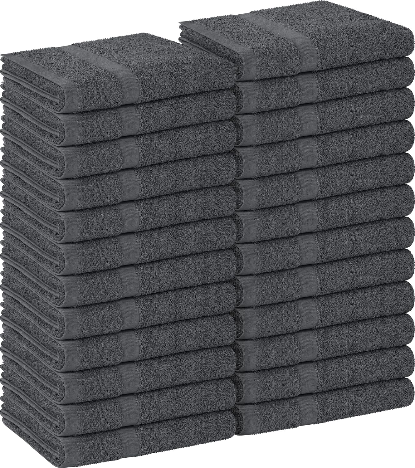 Utopia Towels Salon Towels, Pack of 24, 16x27 in, 100% Cotton, White | Highly Absorbent Lightweight Cotton Salon Towels for Hand, Gym & Beauty Care - Soft, Ideal for Spa & Home Hair Care