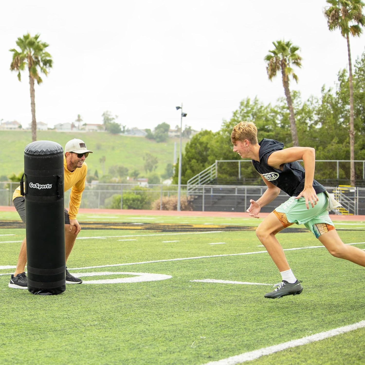 GoSports Heavy Duty Football Tackling Dummy – Training Equipment for Youth & College Football Practice – 4 ft XL Blocking Pad for Sports &