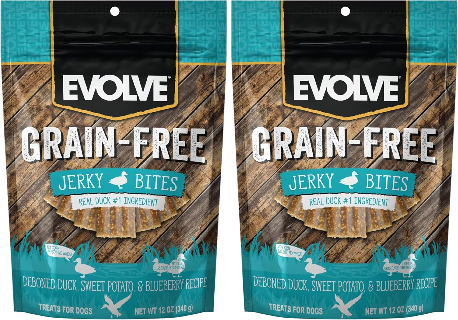 Evolve Grain Free Salmon and Sweet Potato Jerky Bites Dog Treats