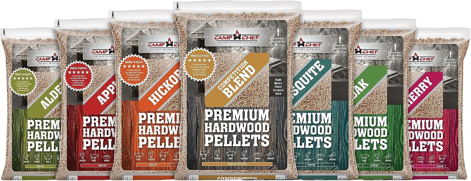 Camp Chef Orchard Apple BBQ Pellets, Hardwood Pellets for Grill, Smoke, Bake, Roast, Braise and BBQ, 20 lb. Bag