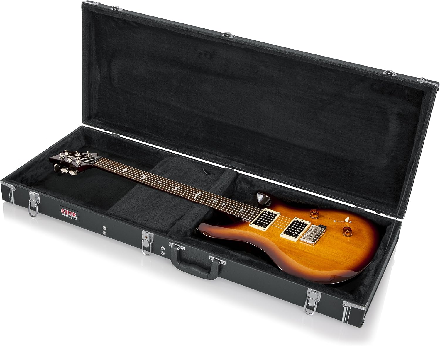 Gator Cases Deluxe Wood Case for SG Electric Guitars; Brown Exterior (GW-SG-BROWN)