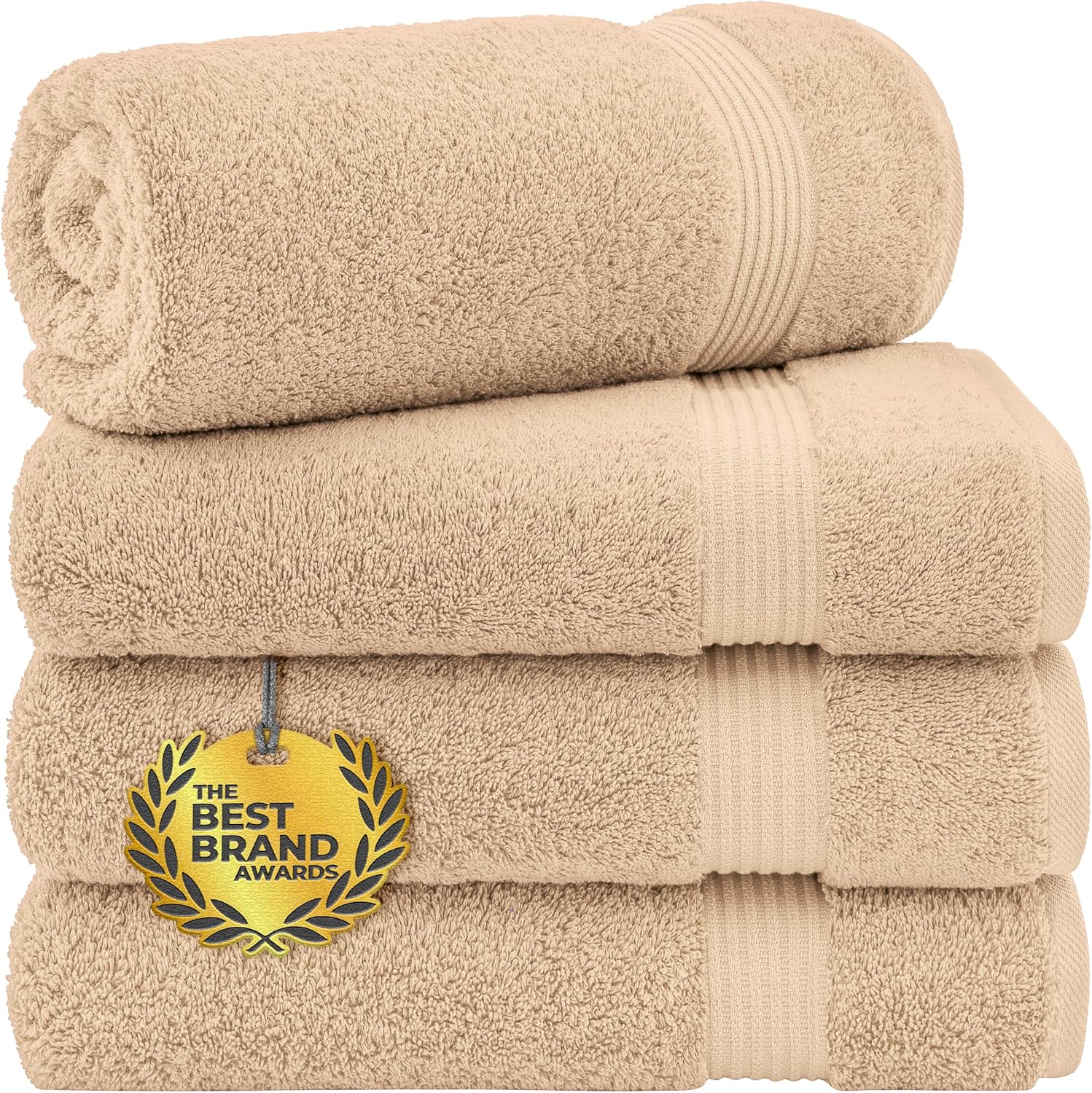 Cotton Paradise Towel Set of 6, 2 Bath Towels, 2 Hand Towels and 2 Washcloths Towels for Bathroom Sets, Smoke Gray