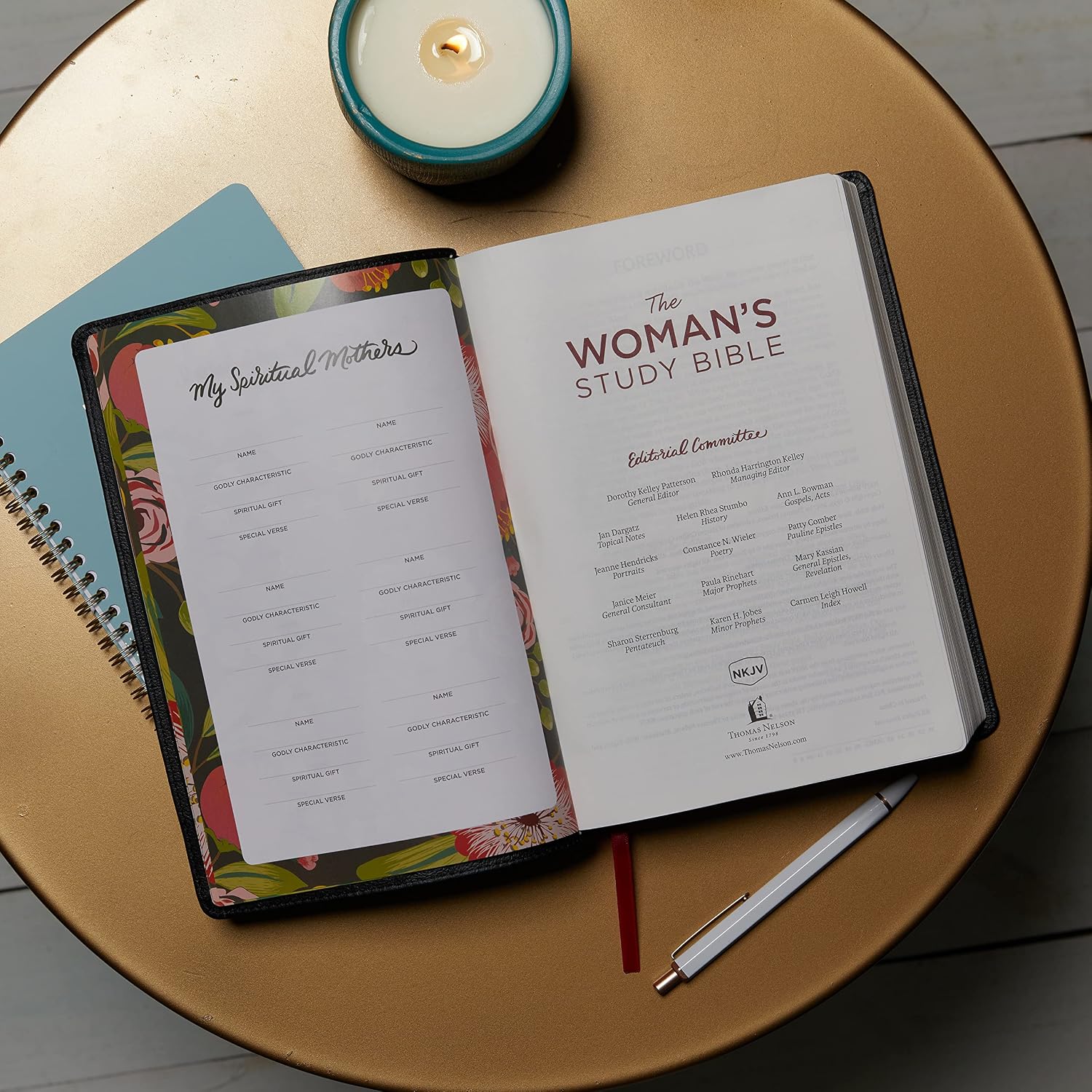 NKJV, The Woman's Study Bible, Genuine Leather, Black, Red Letter, Full-Color Edition: Receiving God's Truth for Balance, Hope, and Transformation