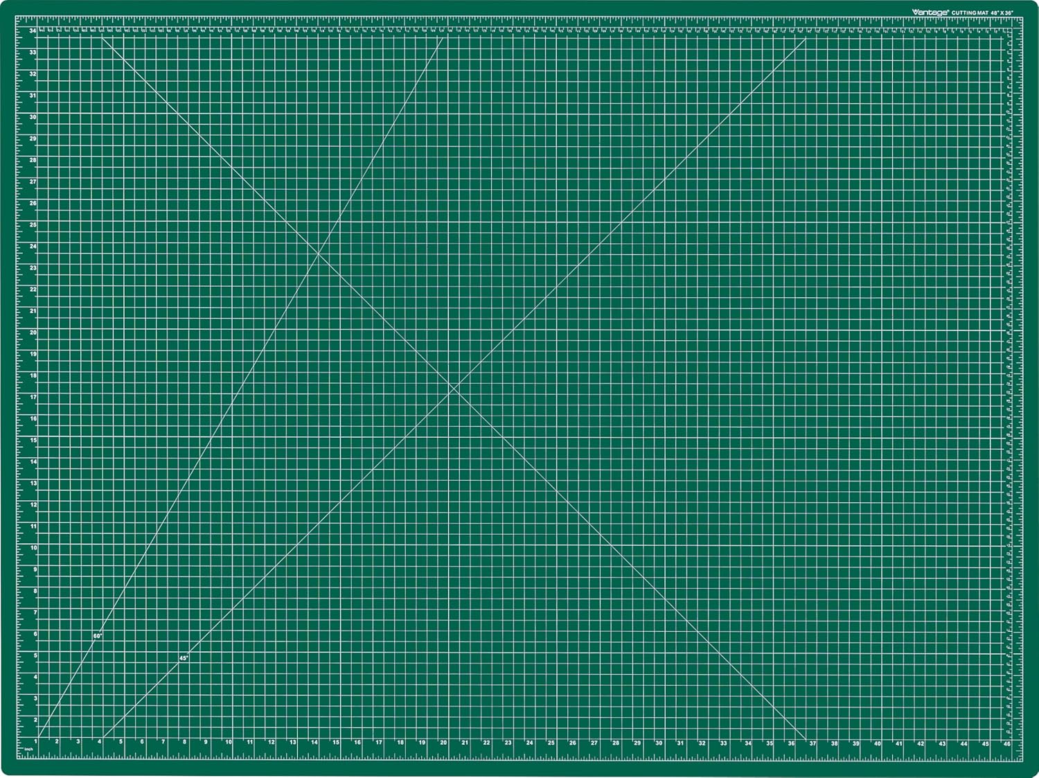 Dahle Vantage 10673 Premium Self-Healing Cutting Mat, 24"x36", 1/2" Grid, 5 Layers for Max Healing, Perfect for Crafts & Sewing, Black